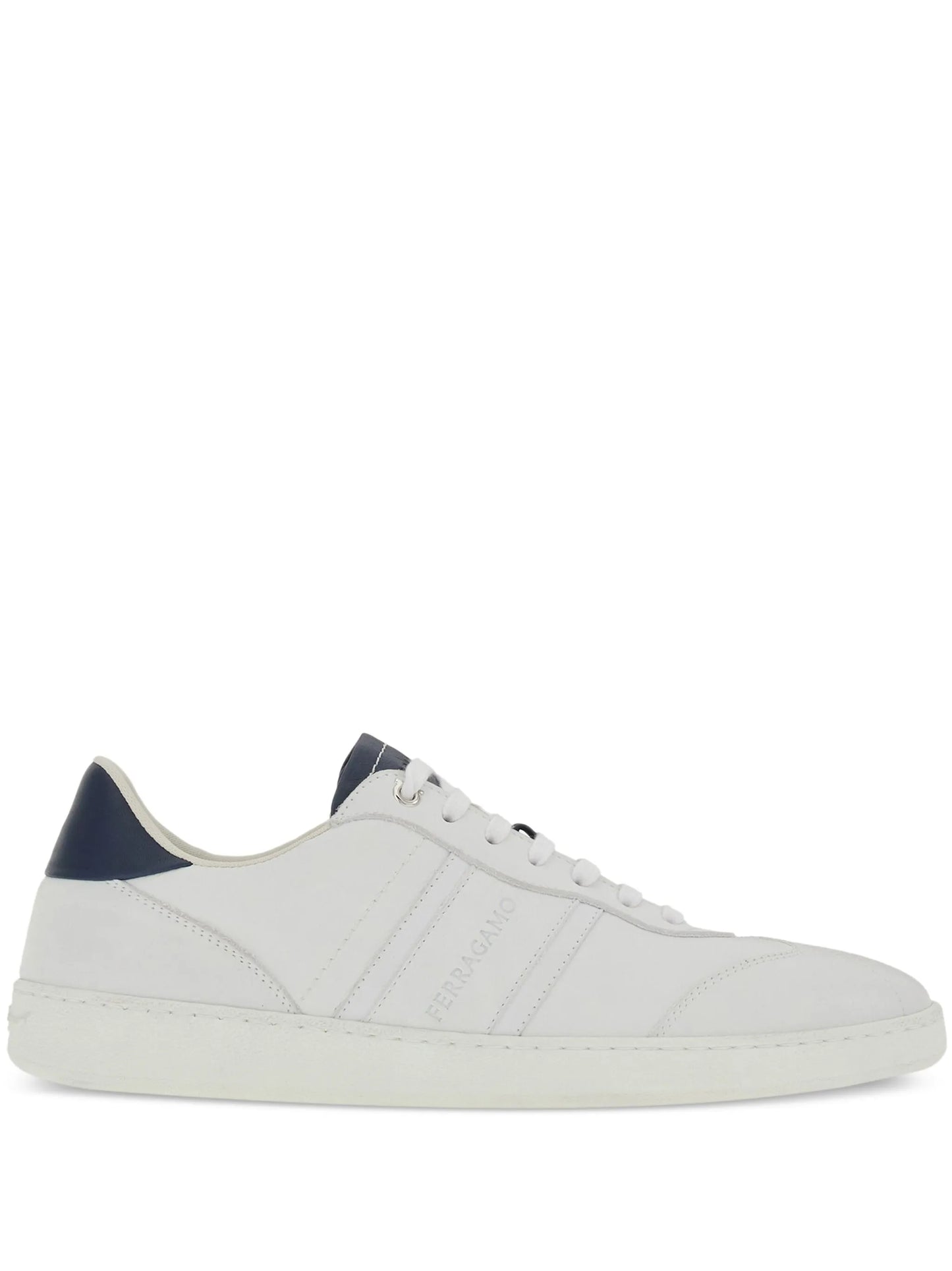 logo-embossed panelled sneakers