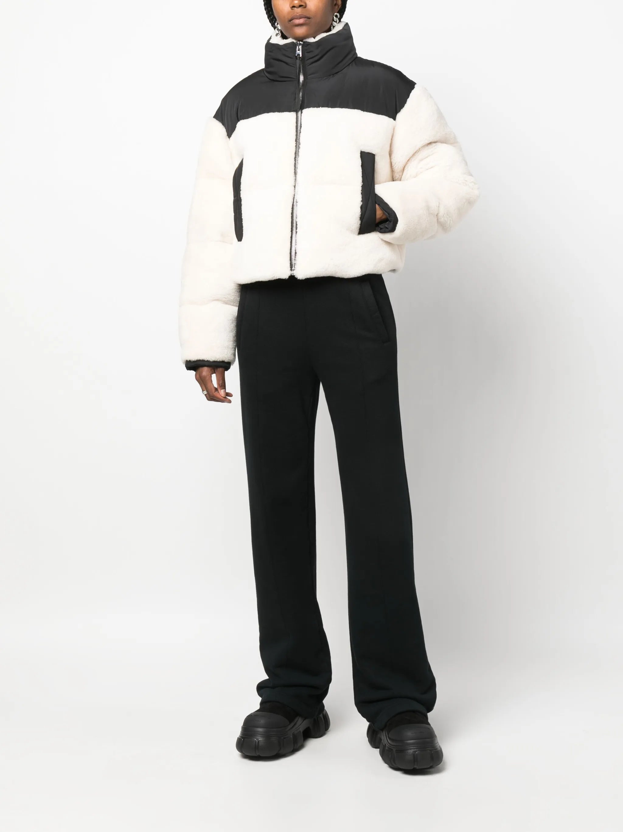 Maya shearling puffer jacket