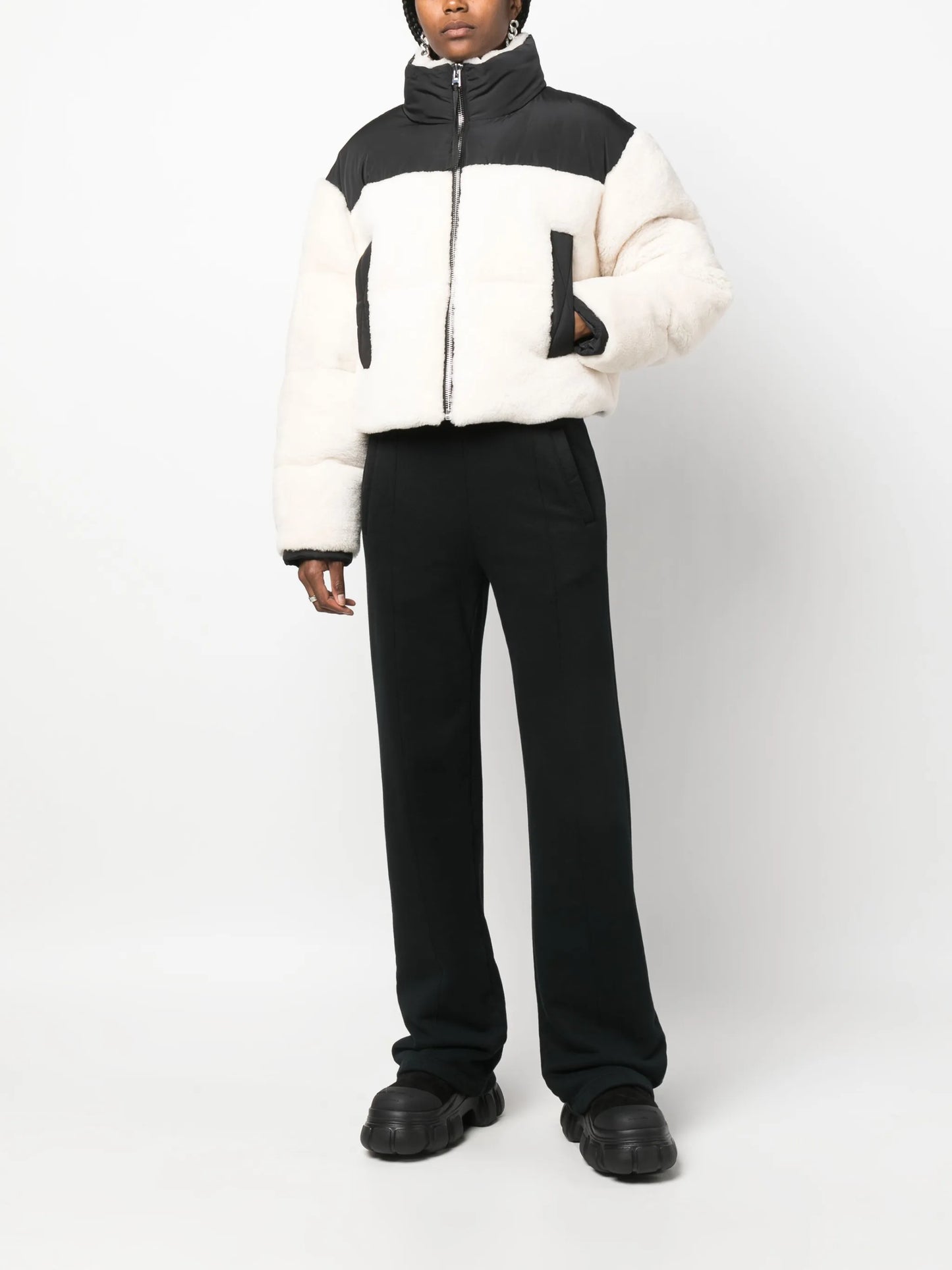 Maya shearling puffer jacket