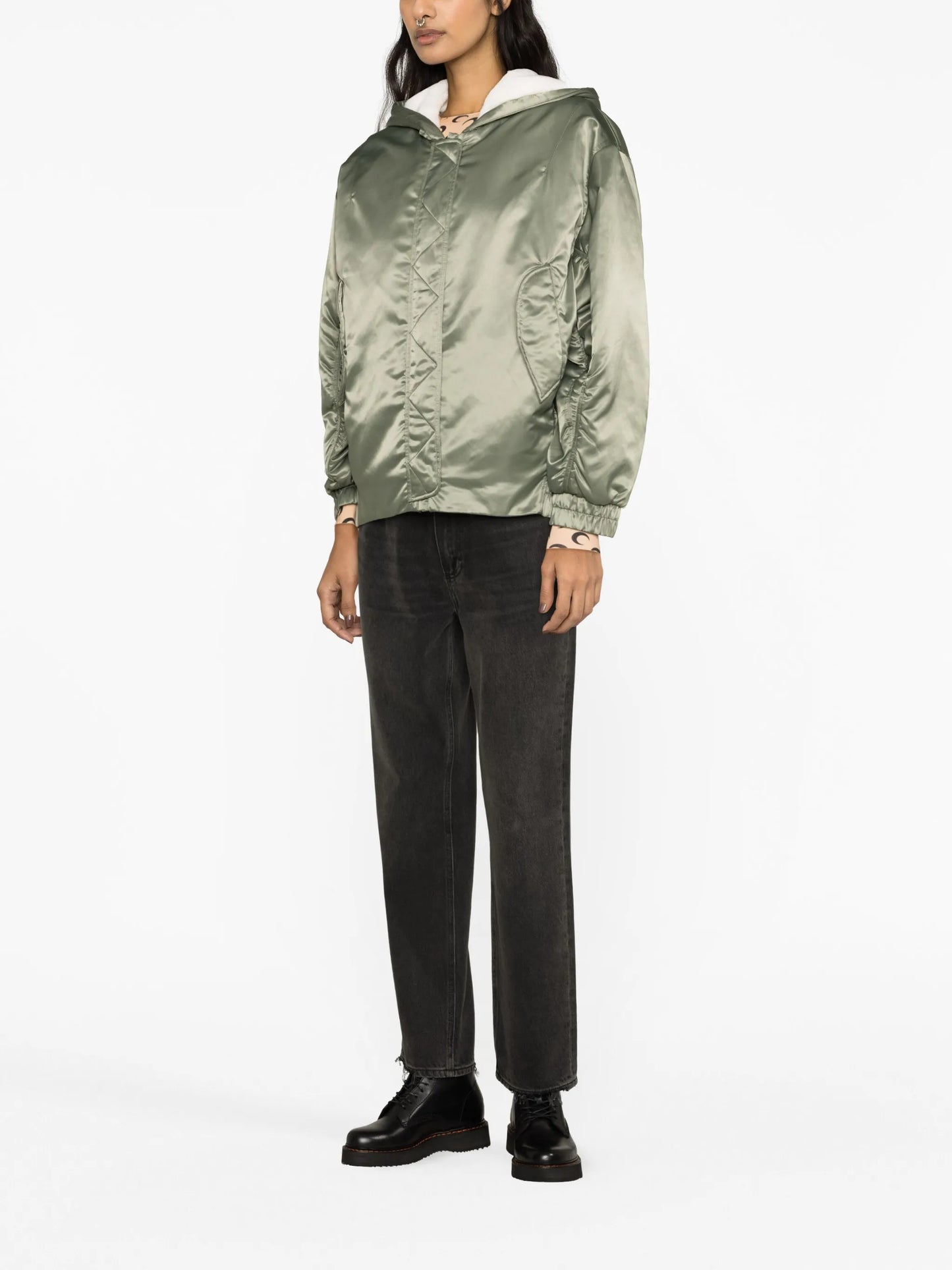 hooded bomber jacket