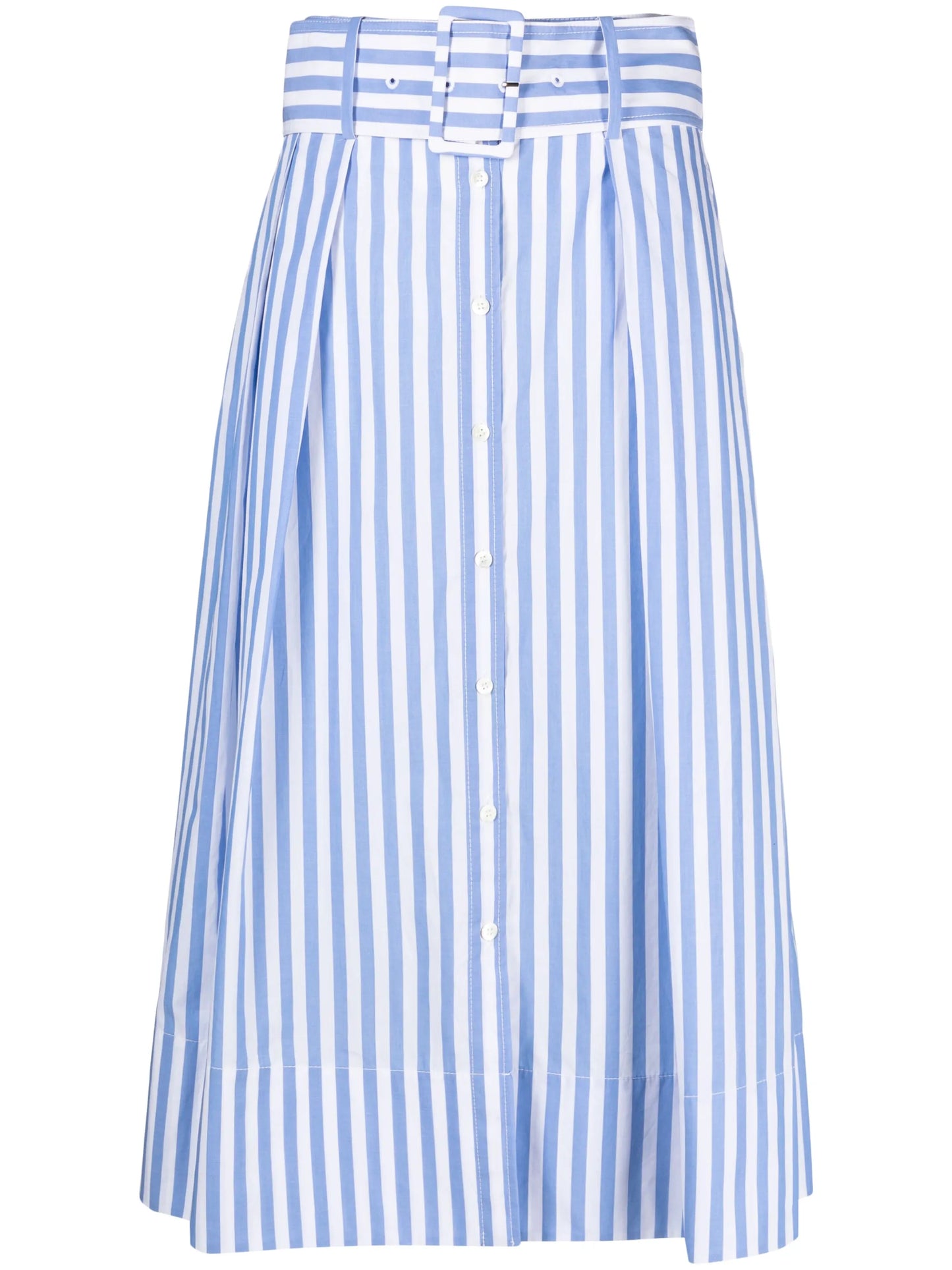 Kingsley striped cotton midi skirt