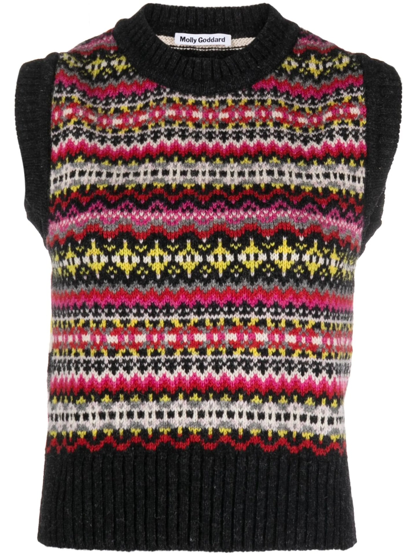Jen Fairisle-intarsia knitted top