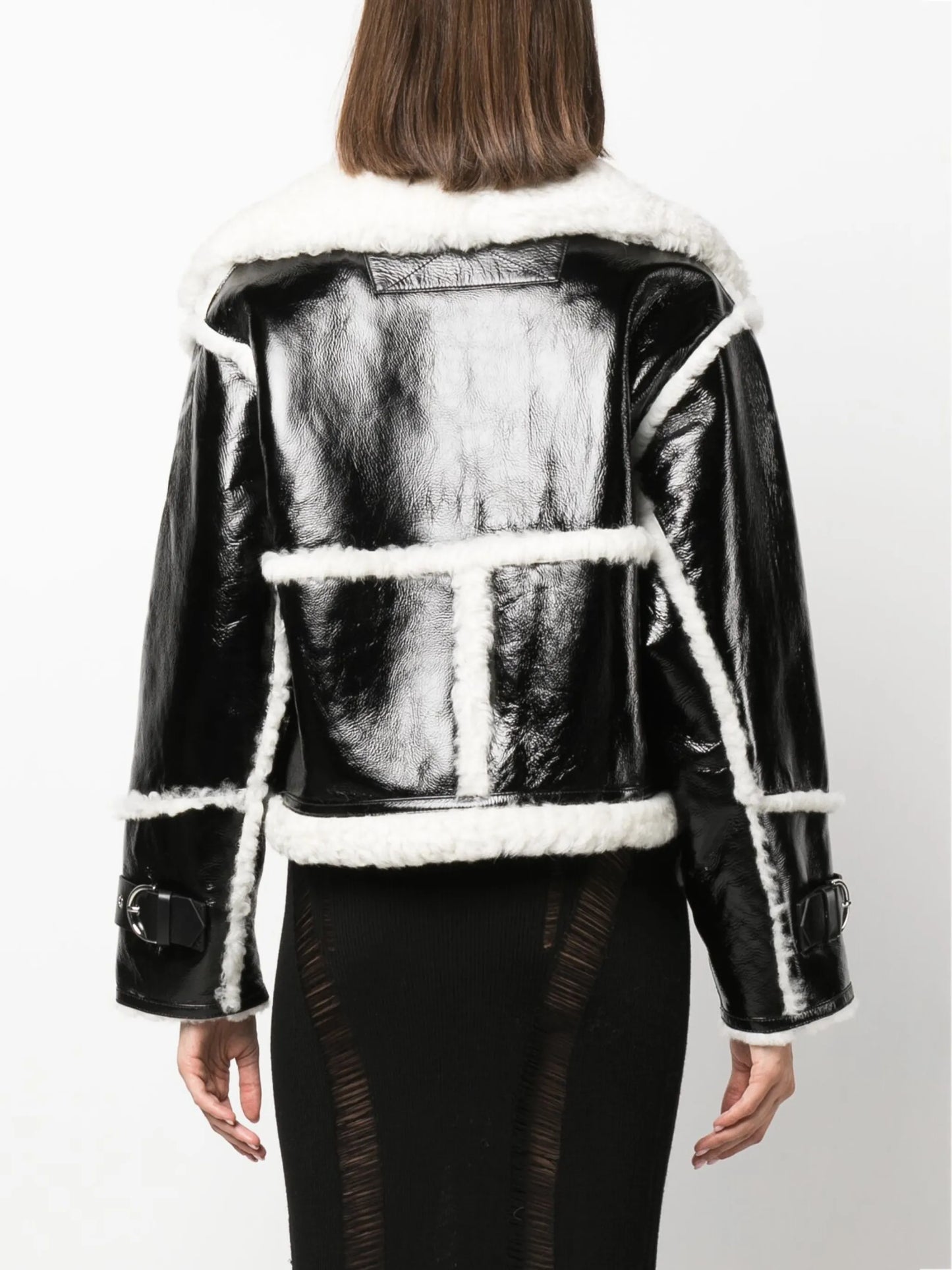 Reva cropped shearling jacket