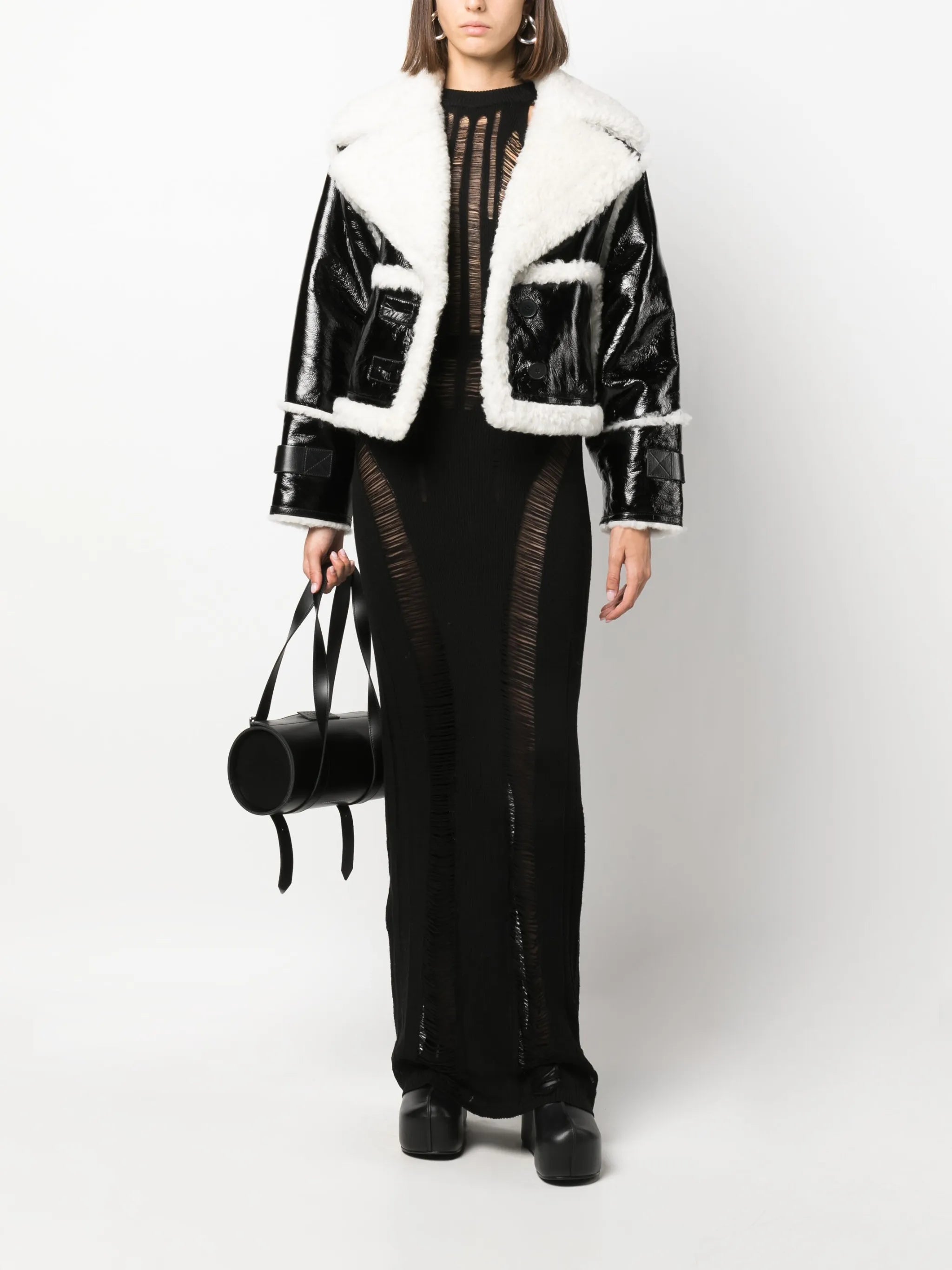 Reva cropped shearling jacket