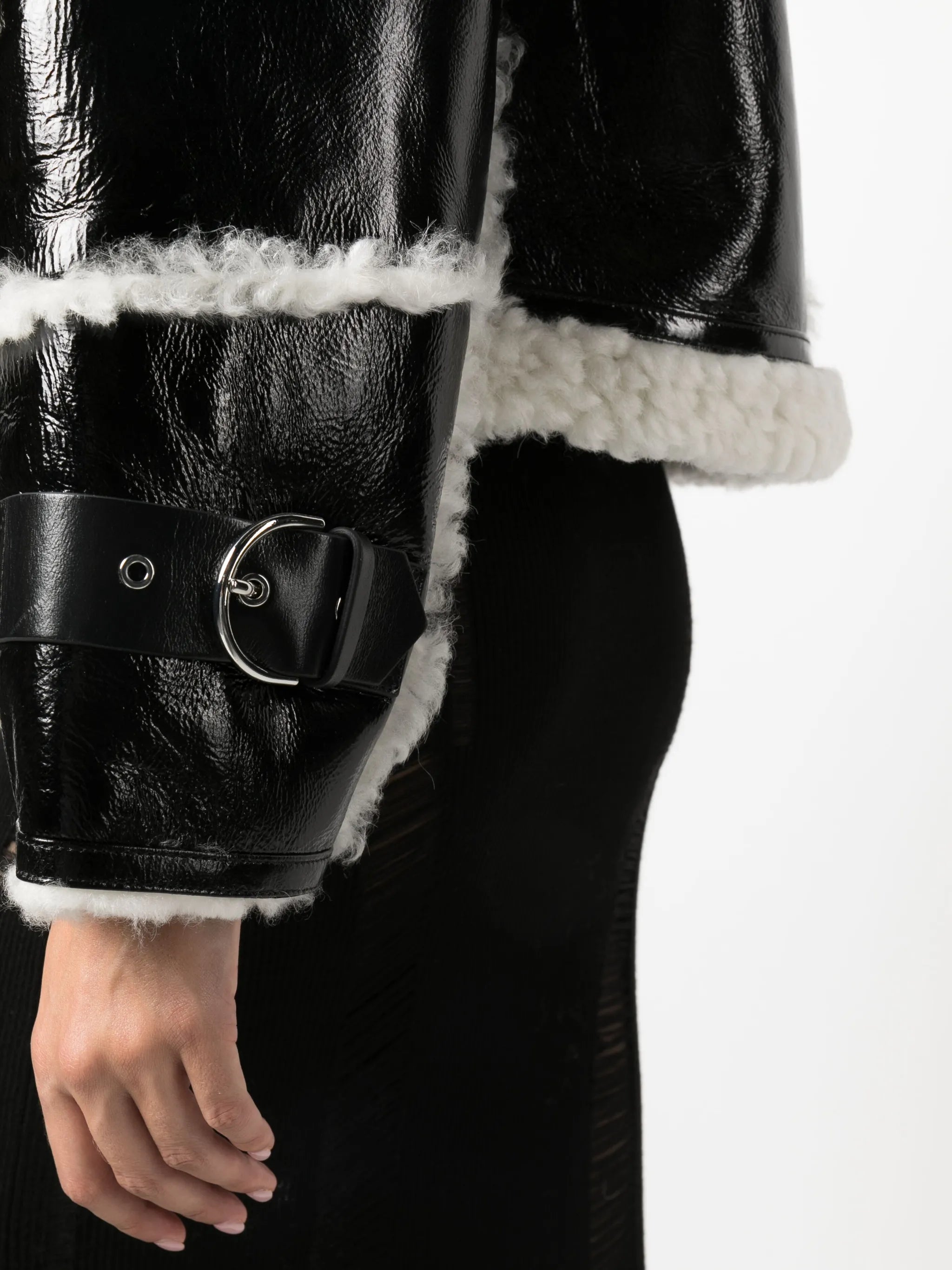 Reva cropped shearling jacket