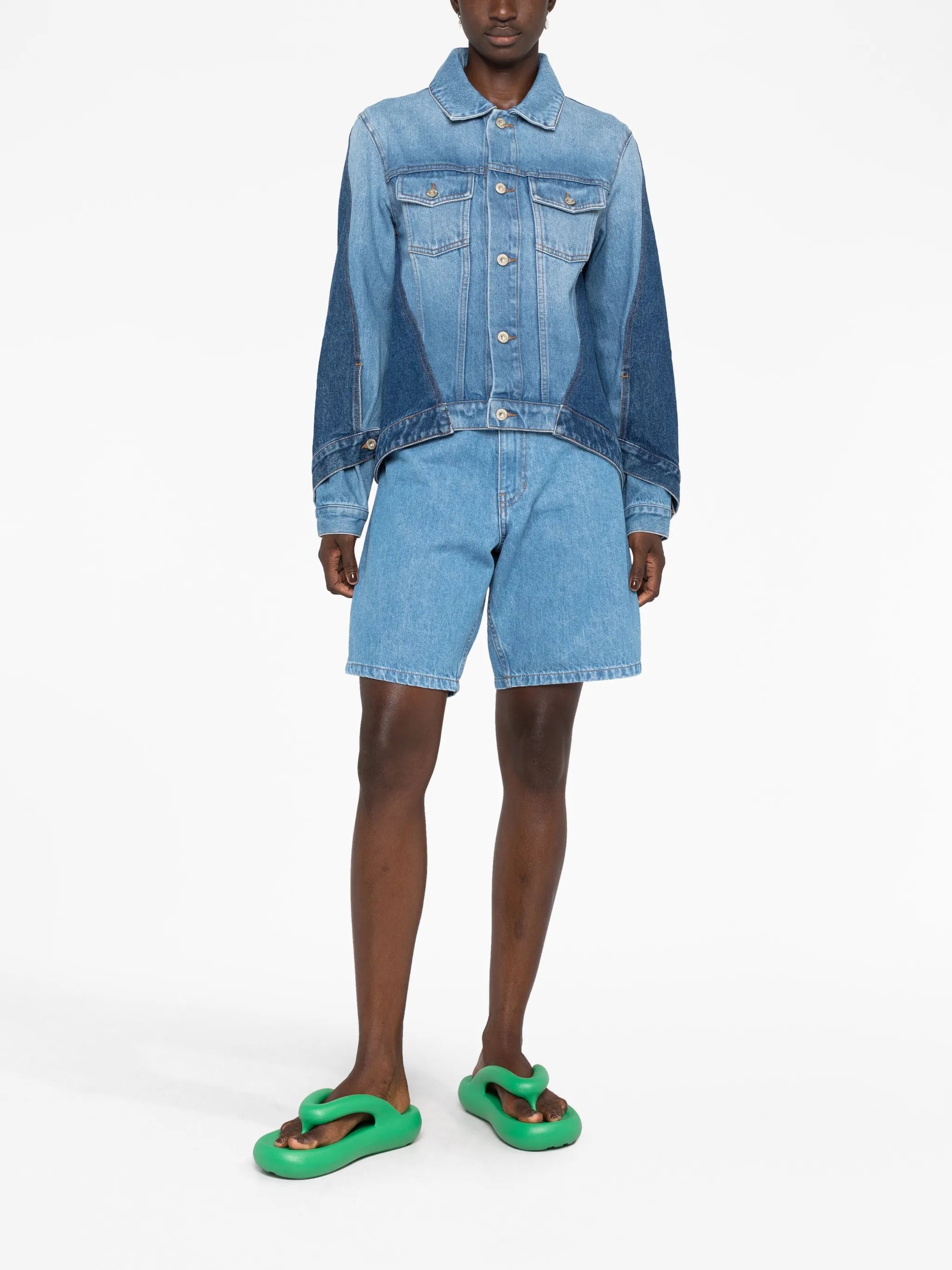 asymmetric denim jacket