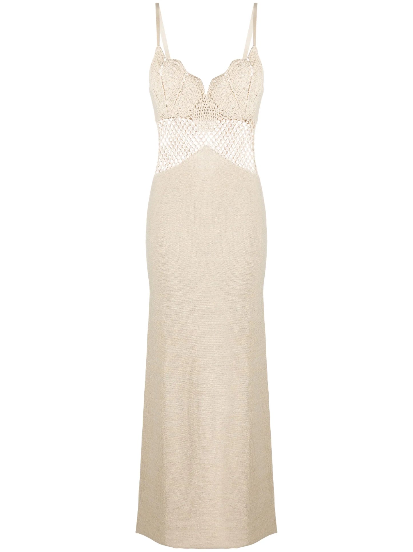 Tara crochet-knit maxi dress