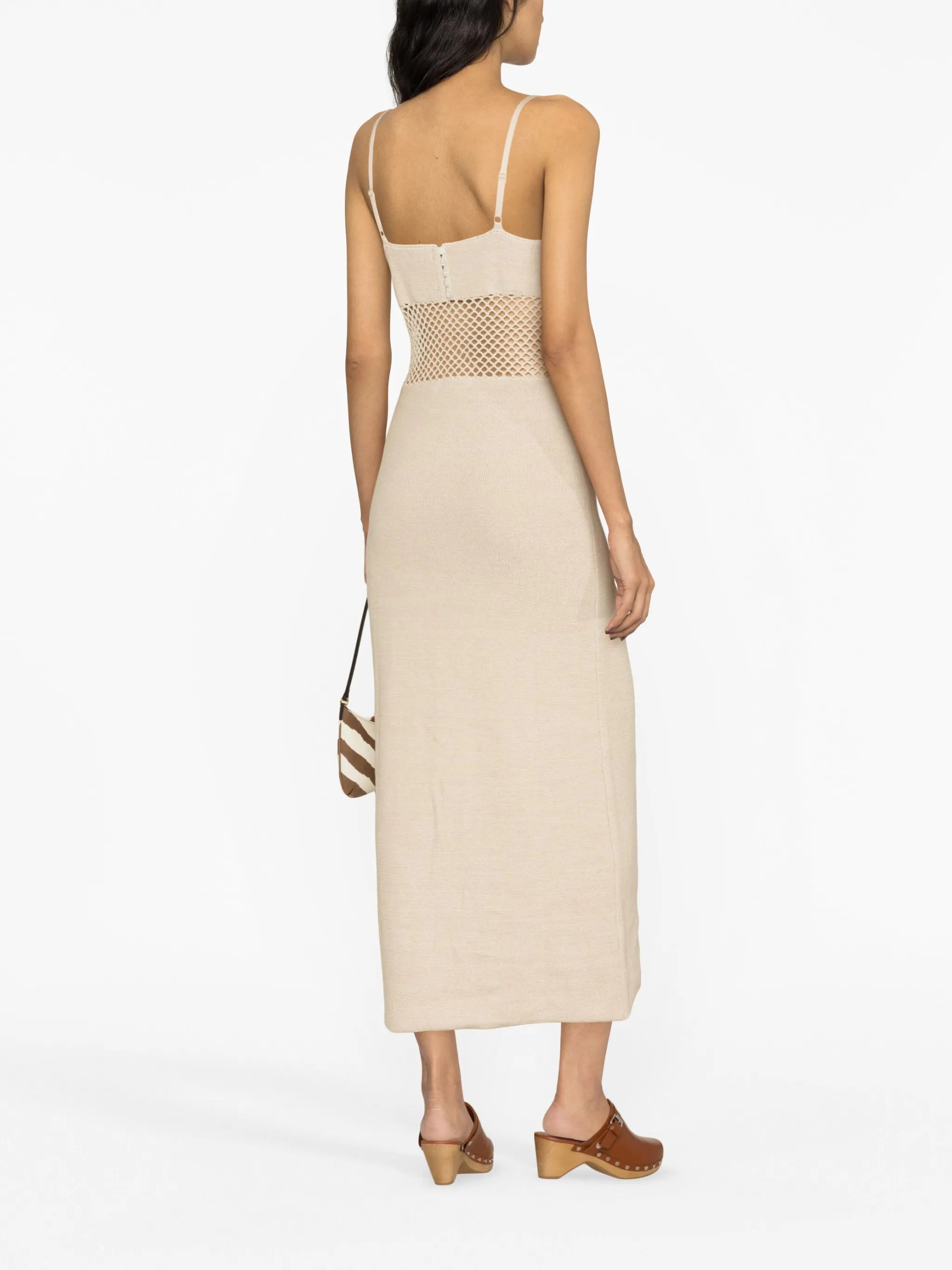 Tara crochet-knit maxi dress