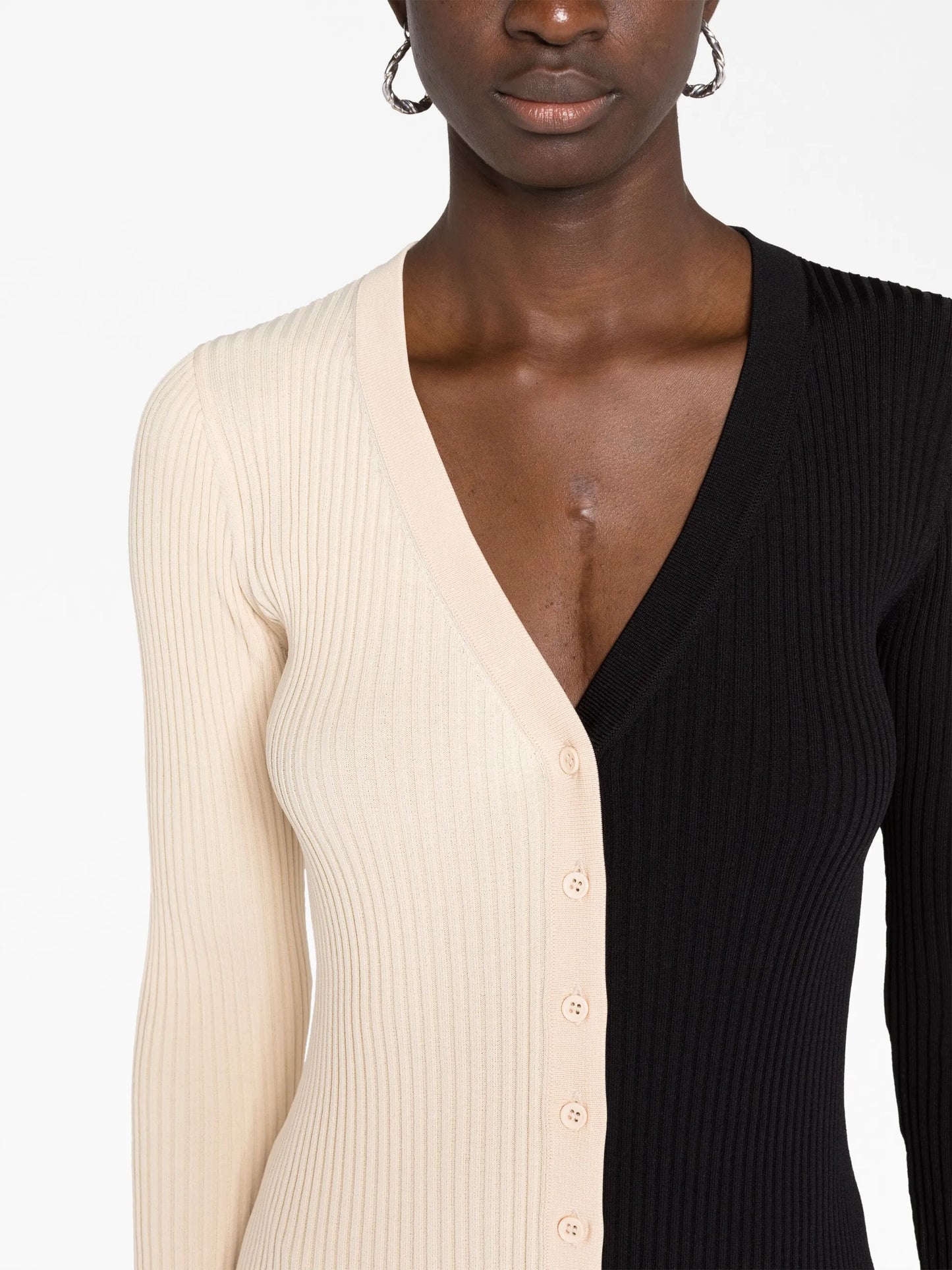 Shoko colour-block ribbed-knit dress
