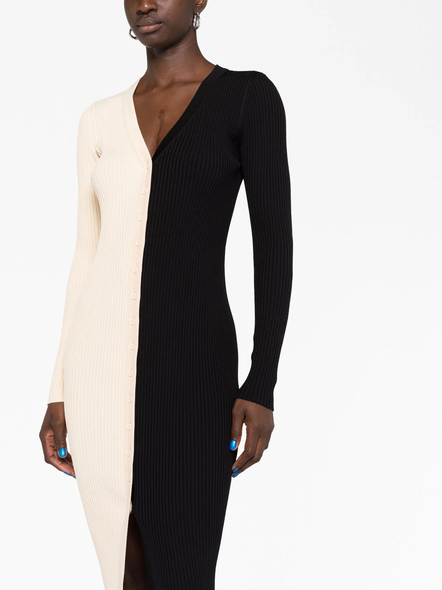 Shoko colour-block ribbed-knit dress