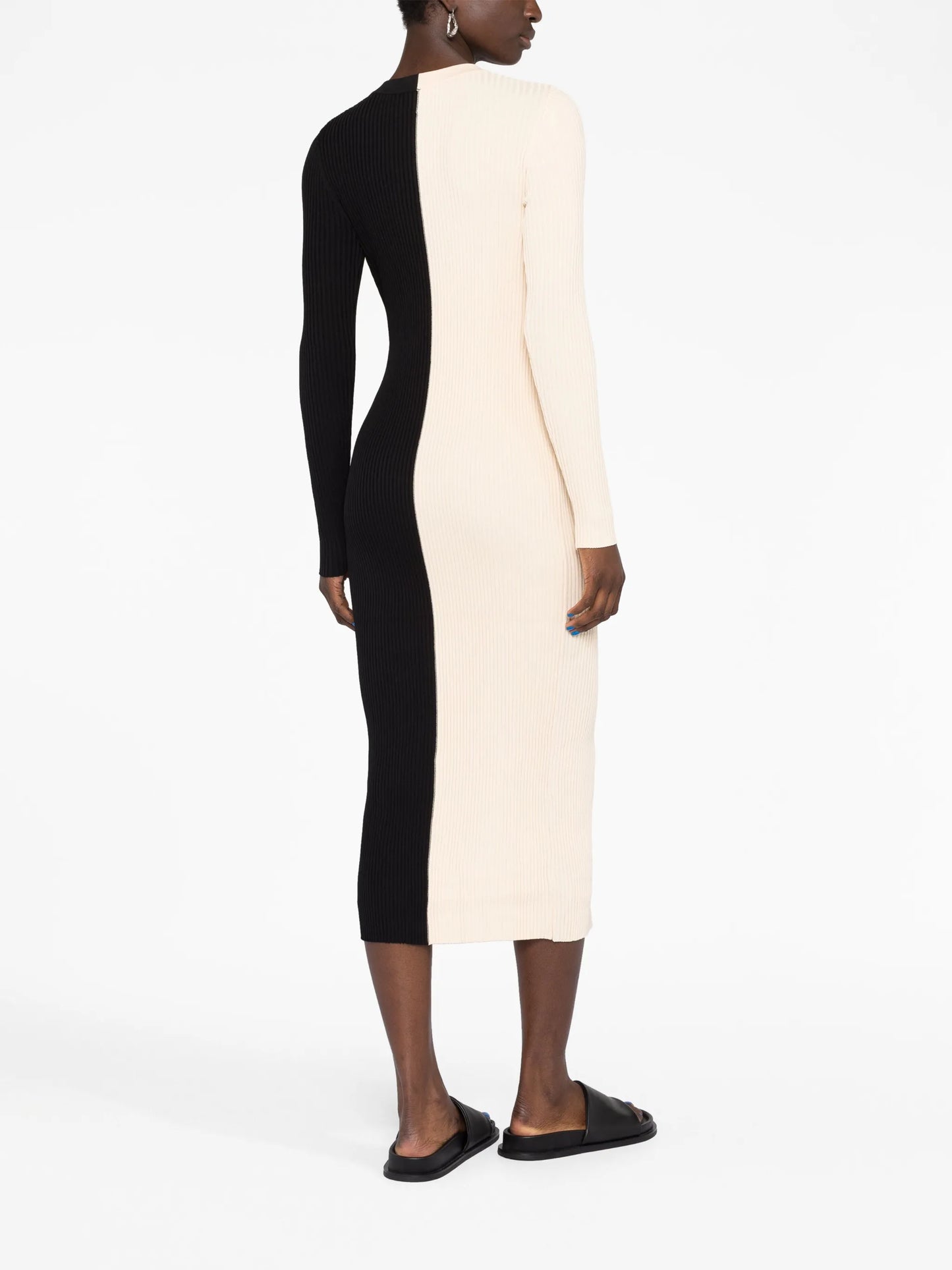 Shoko colour-block ribbed-knit dress