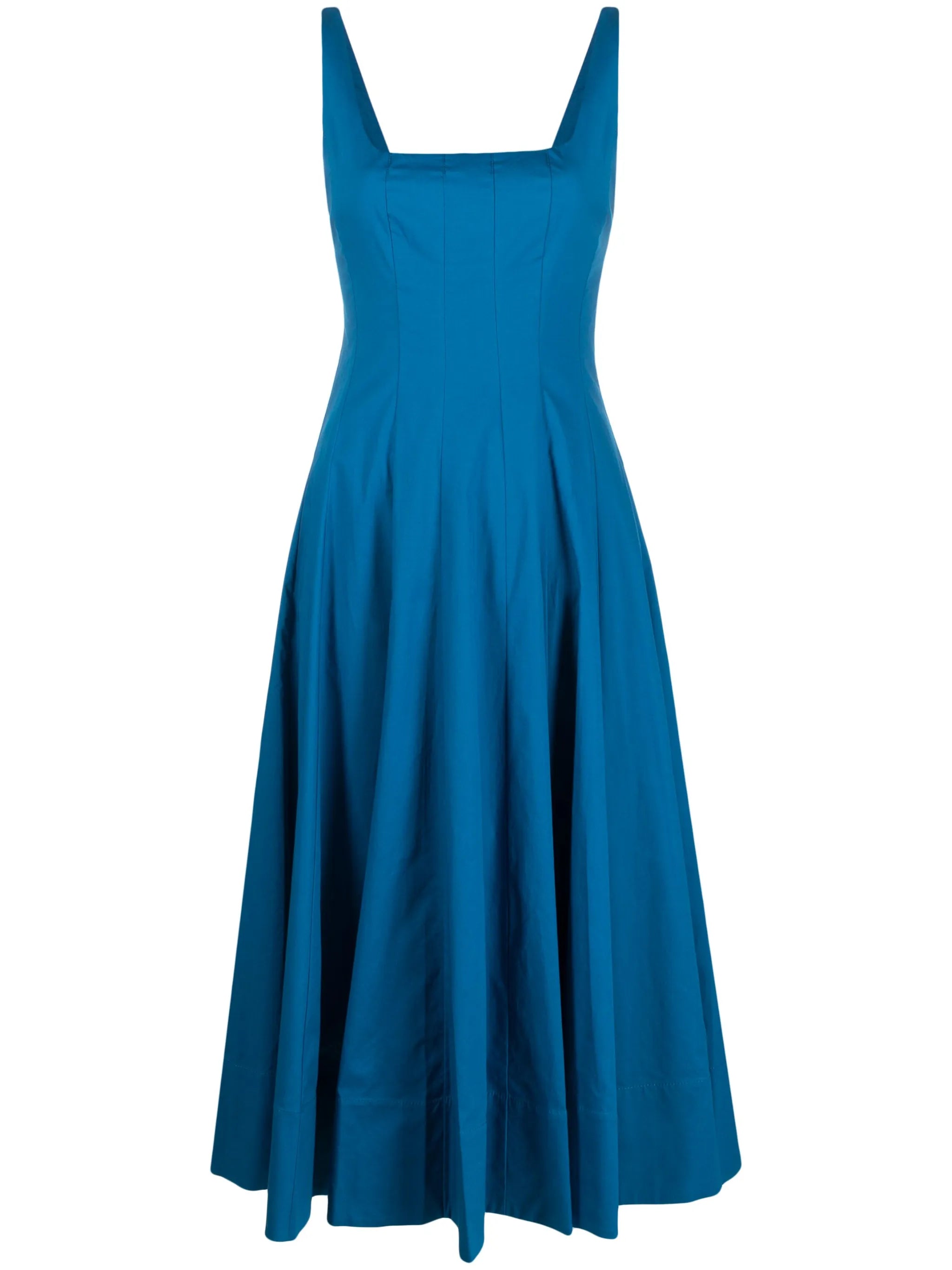 Wells fluted midi dress