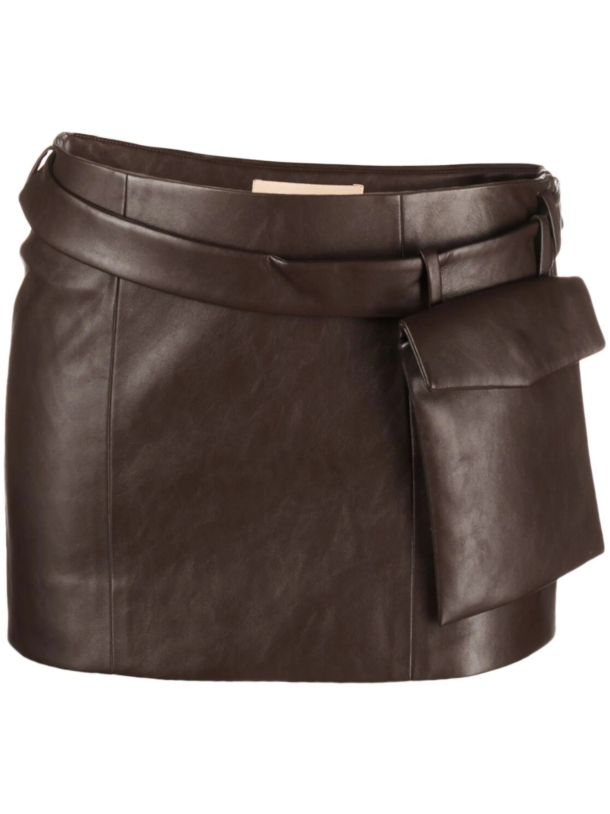 Osyne faux-leather miniskirt