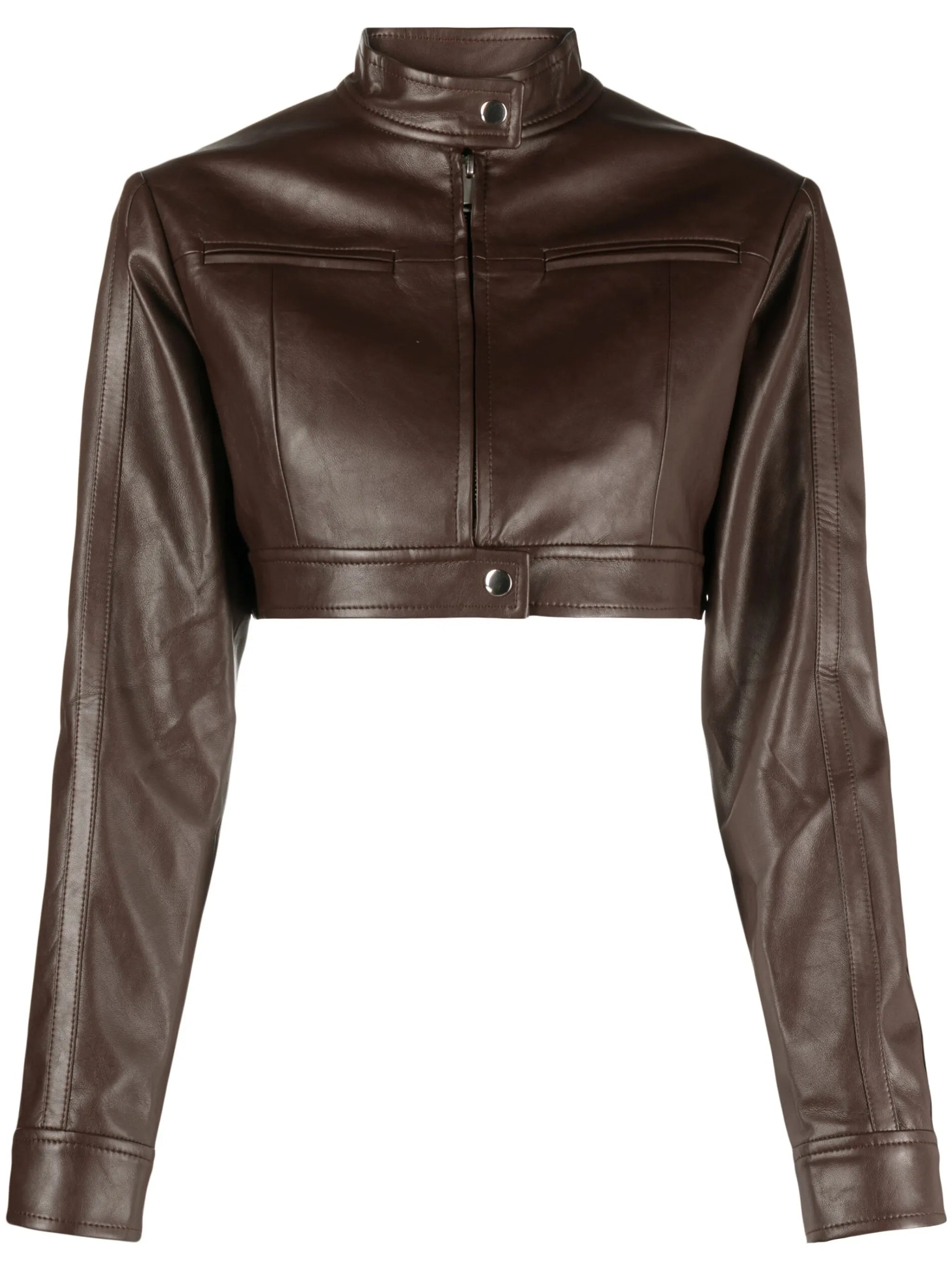Osyne cropped faux-leather jacket