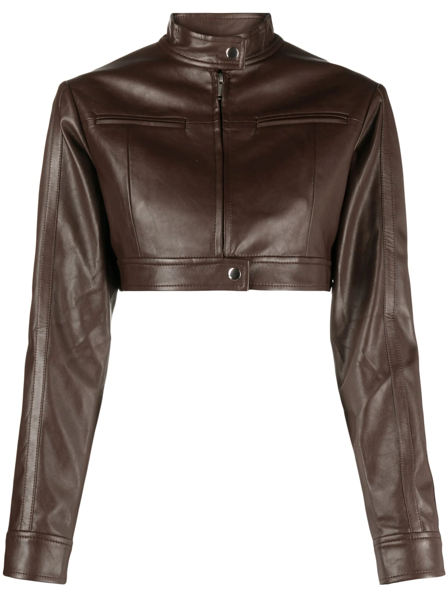 Osyne cropped faux-leather jacket