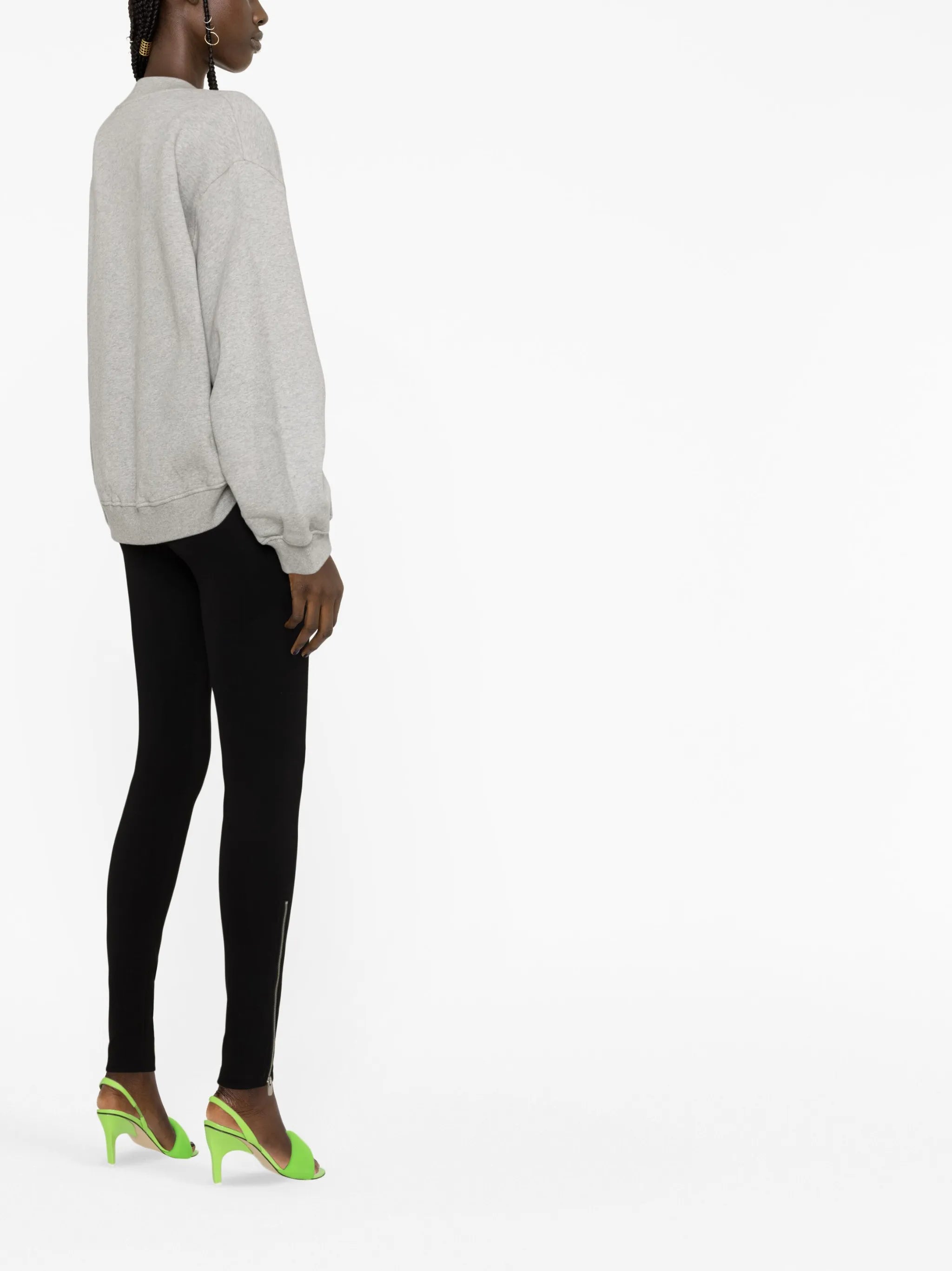 V-neck cotton sweatshirt