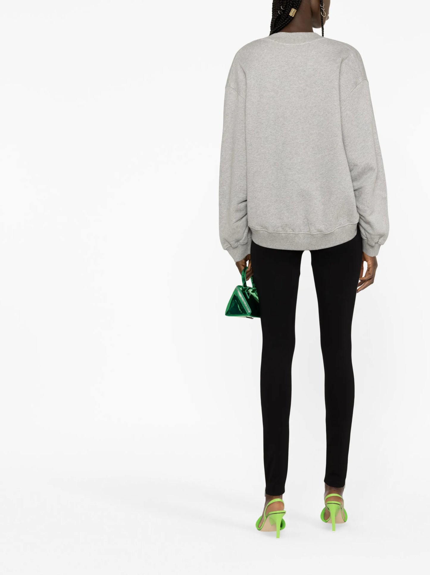 V-neck cotton sweatshirt