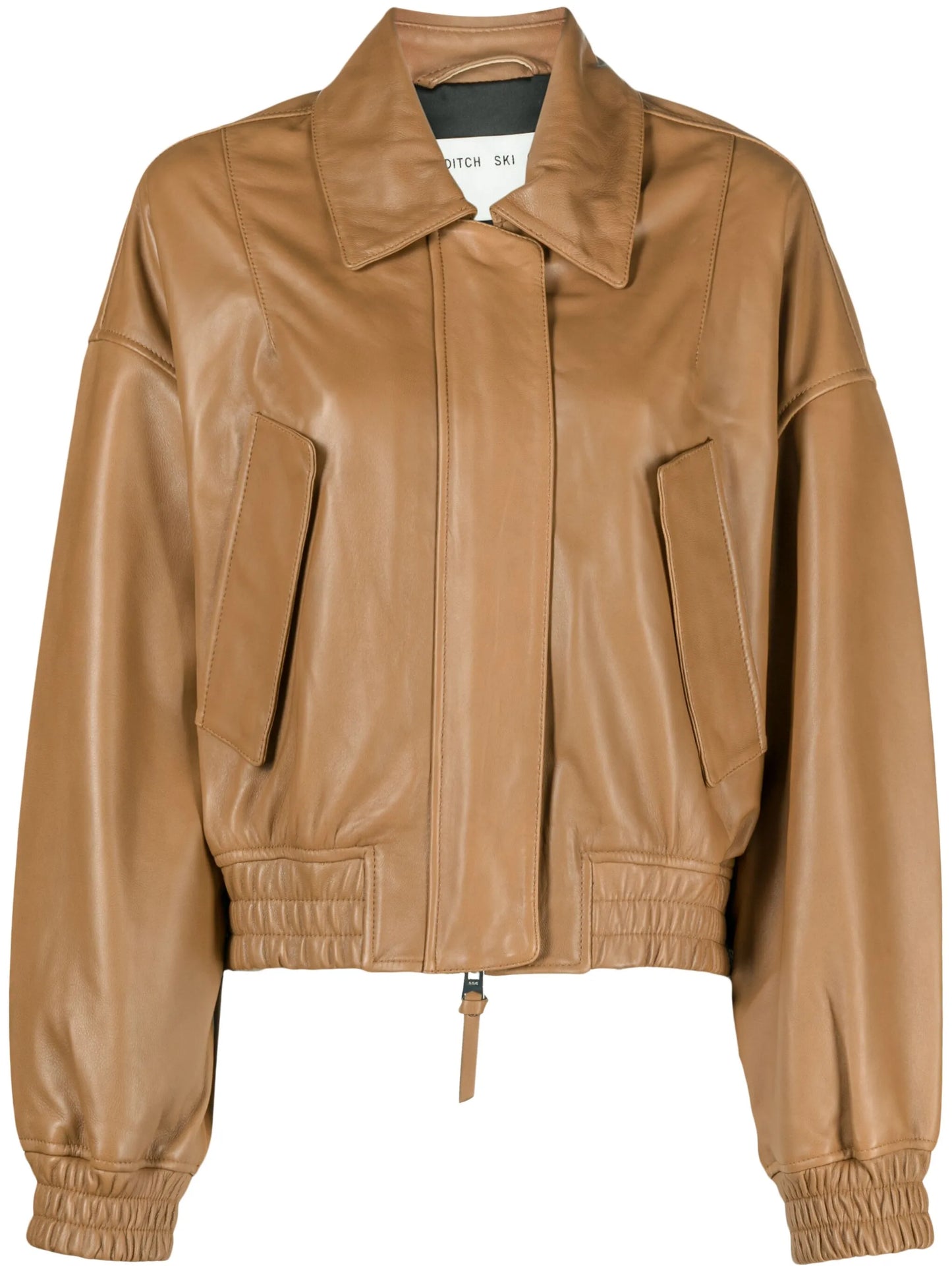 Elle leather bomber jacket