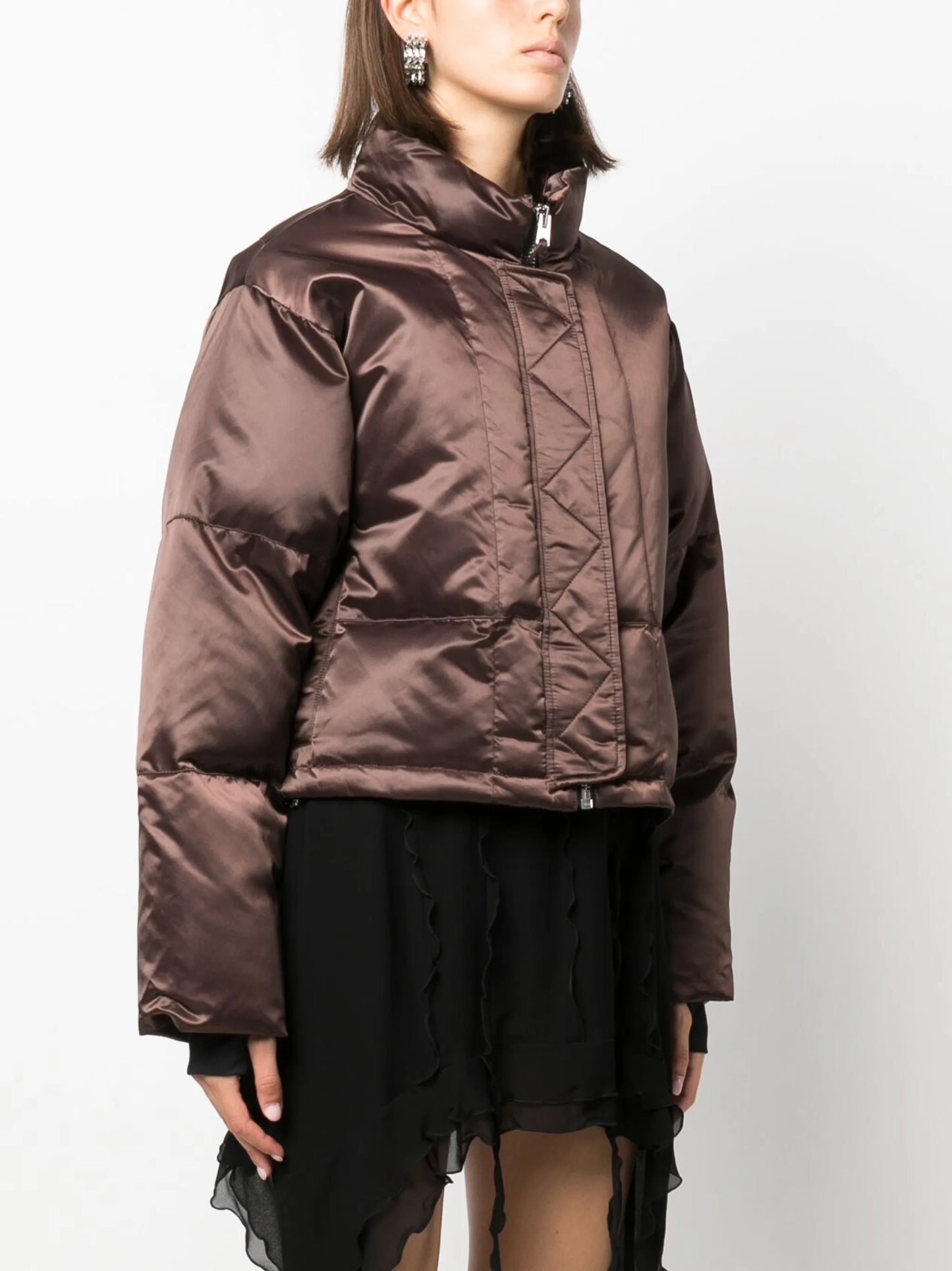 Roux quilted cropped ski jacket