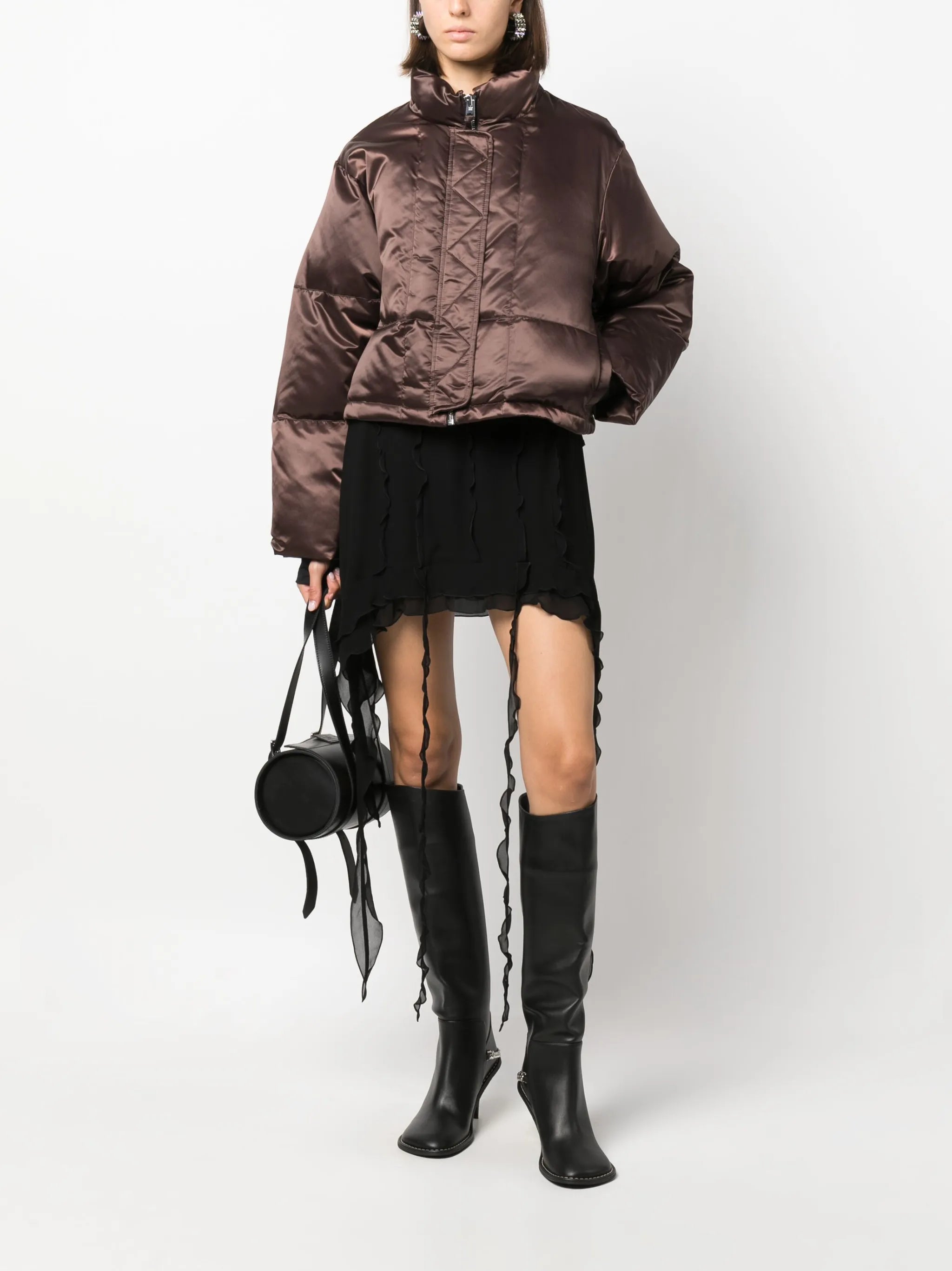 Roux quilted cropped ski jacket