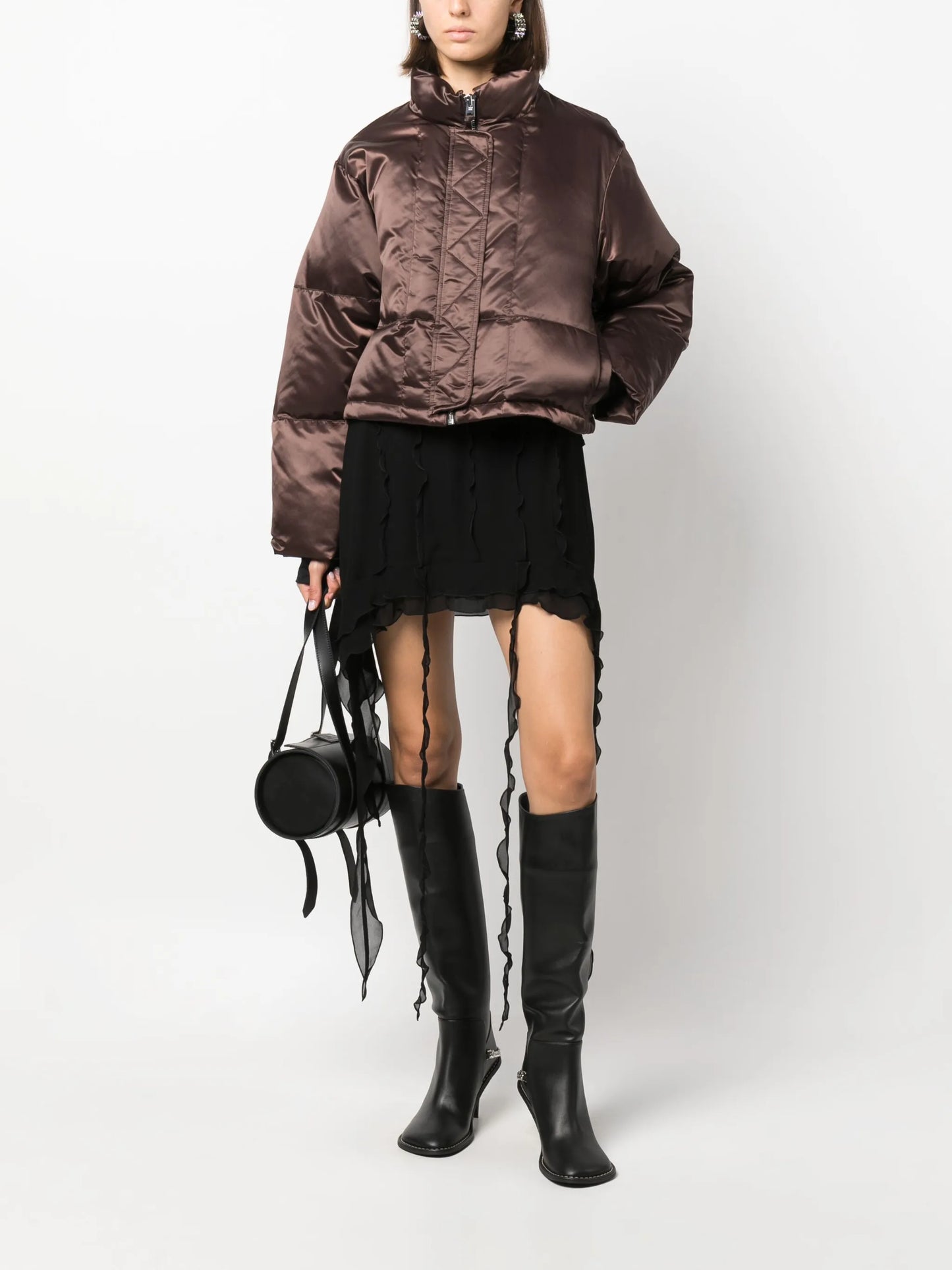 Roux quilted cropped ski jacket