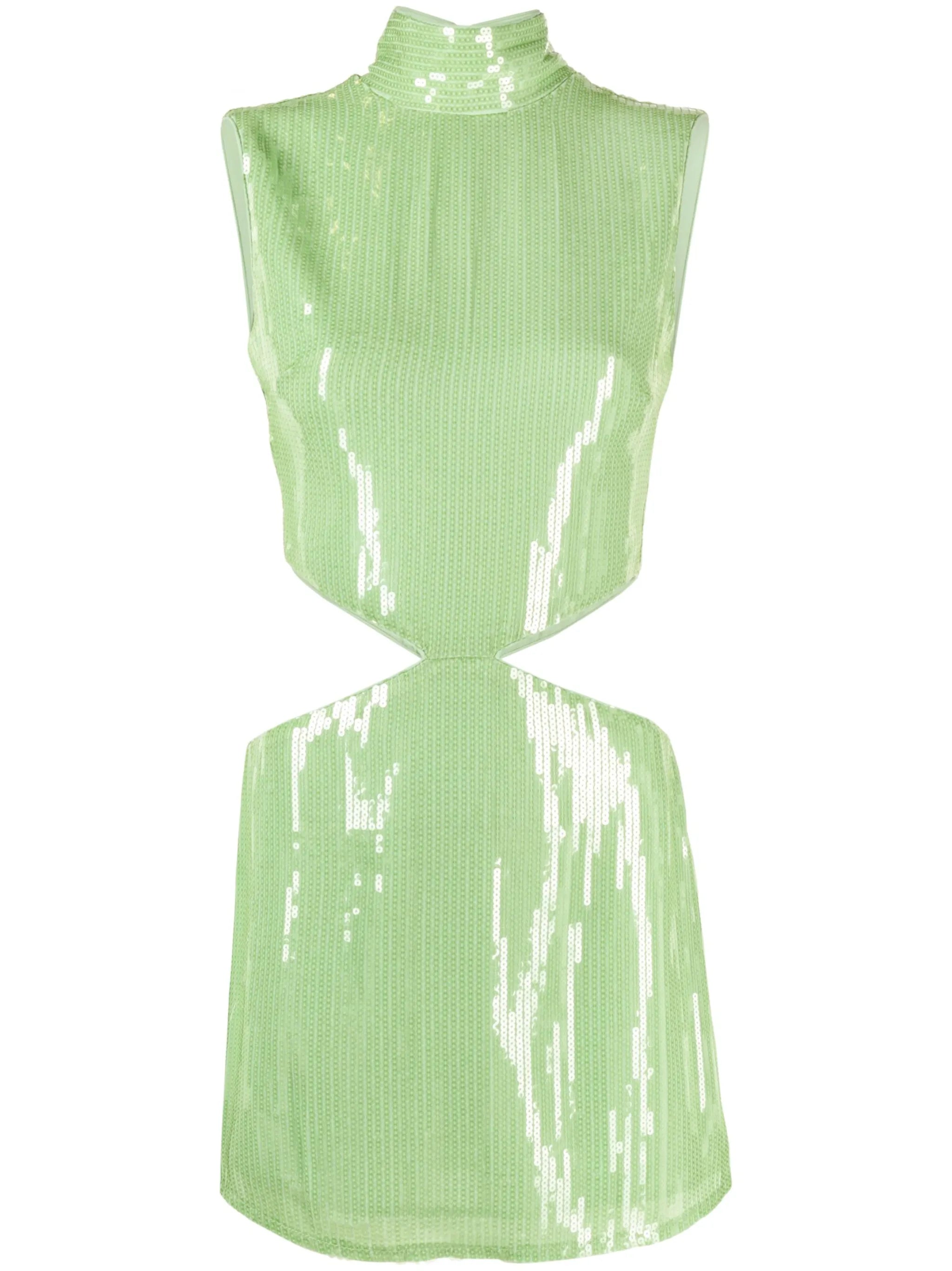 Baldassar sequinned-georgette minidress