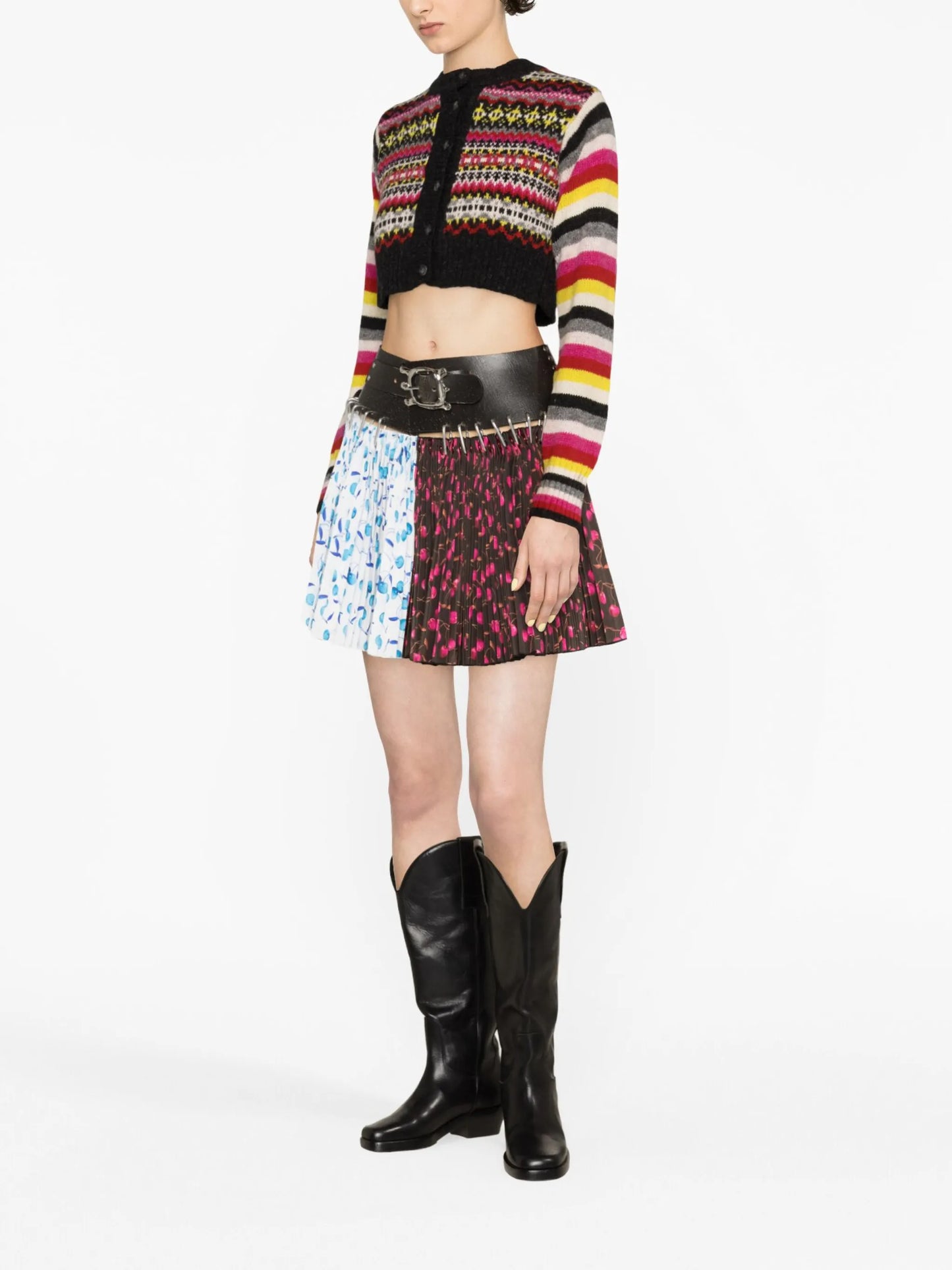 Tay cropped fair-isle cardigan