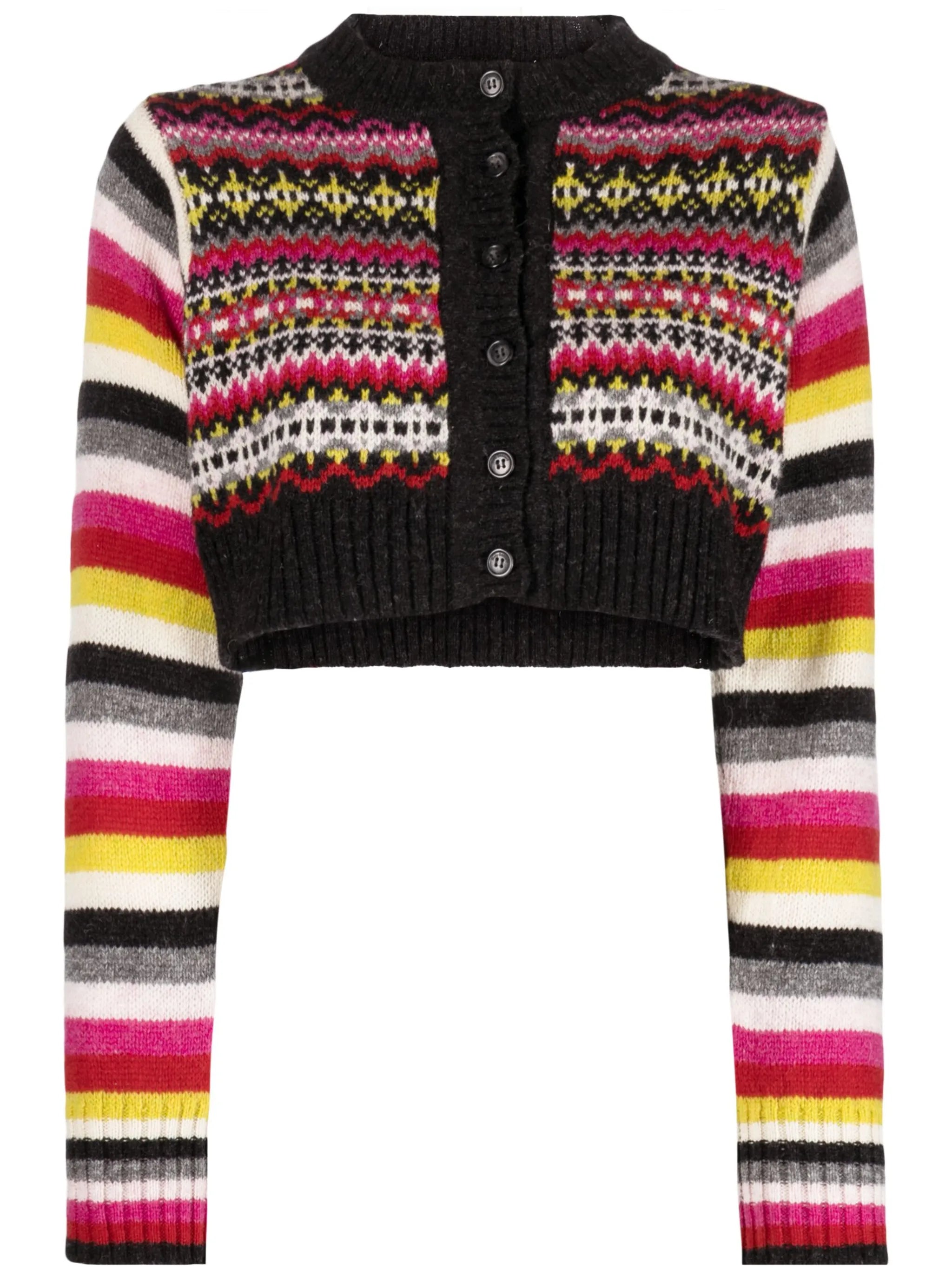 Tay cropped fair-isle cardigan