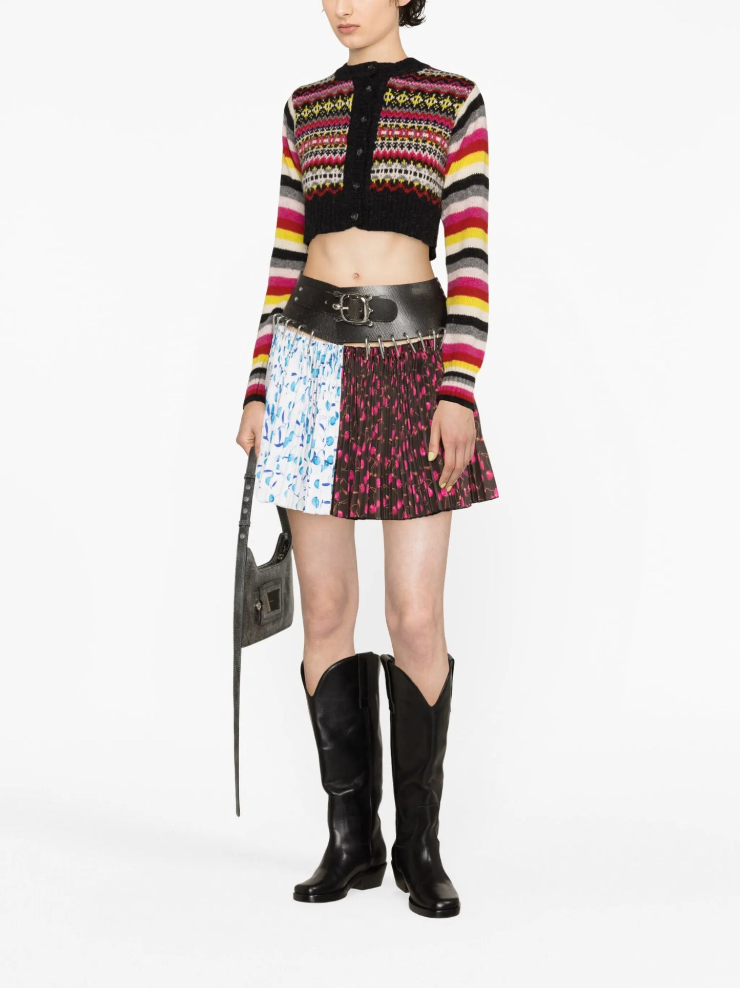 Tay cropped fair-isle cardigan