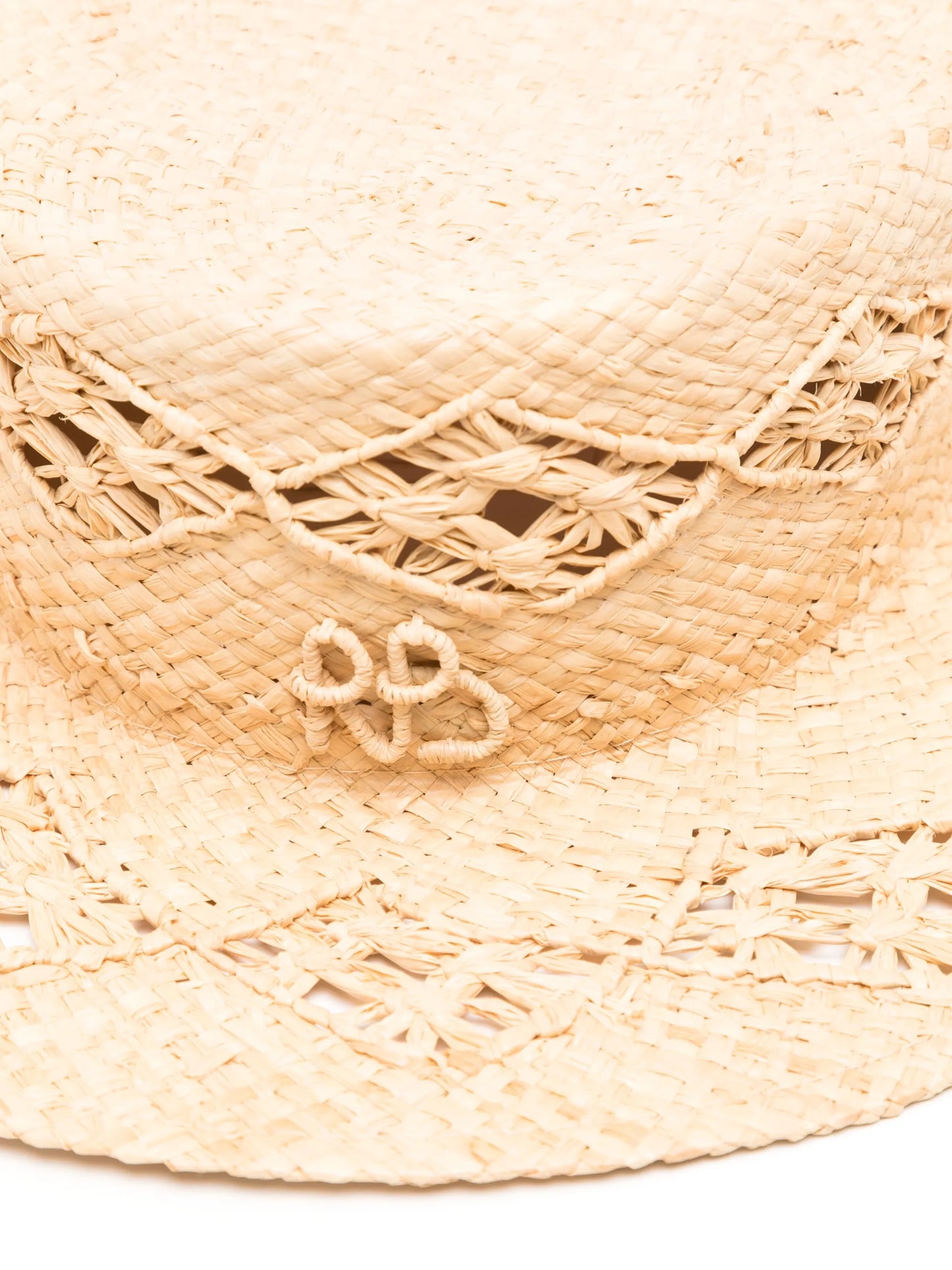 appliqué-logo straw hat