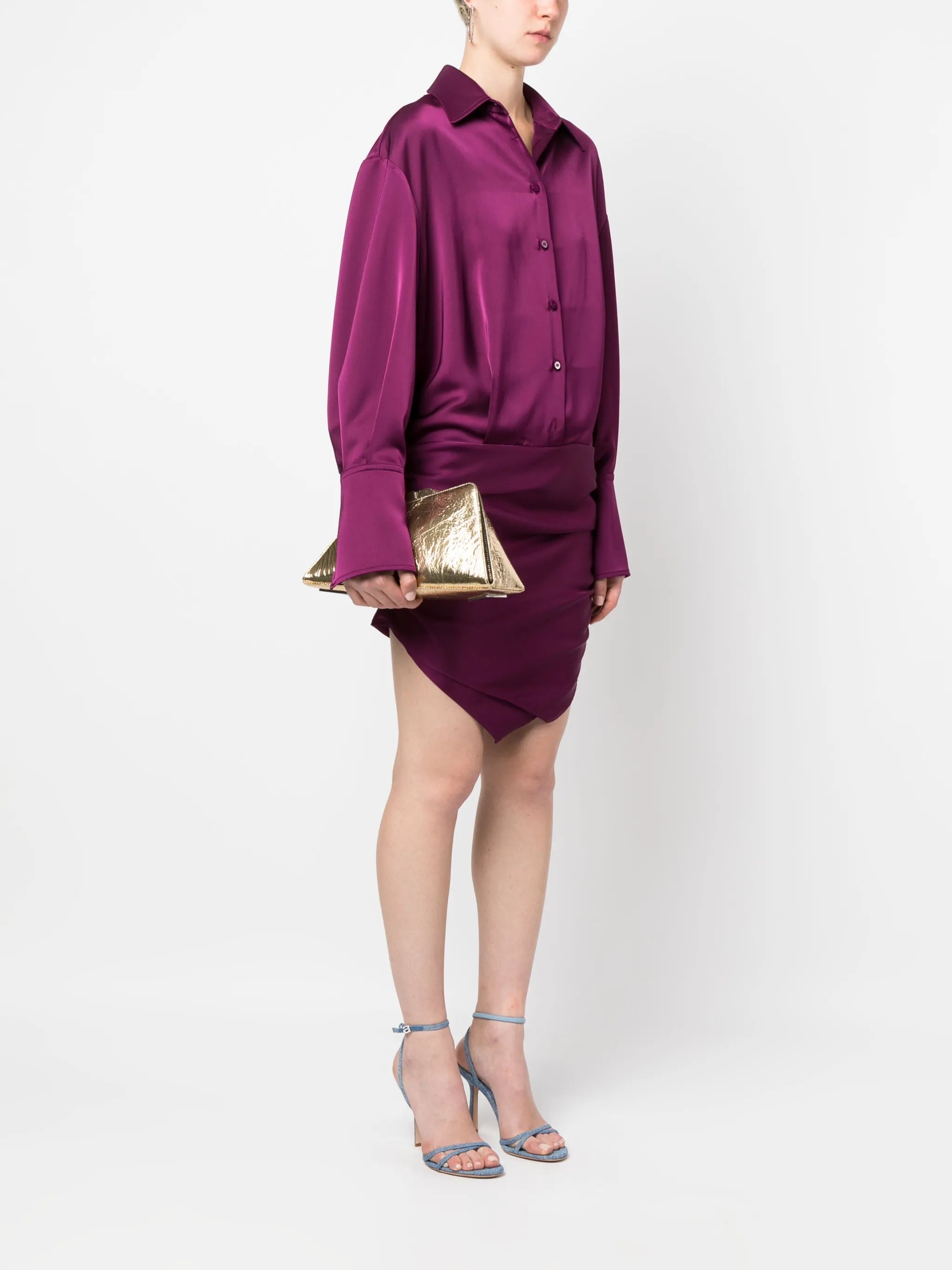Saturday metallic clutch bag
