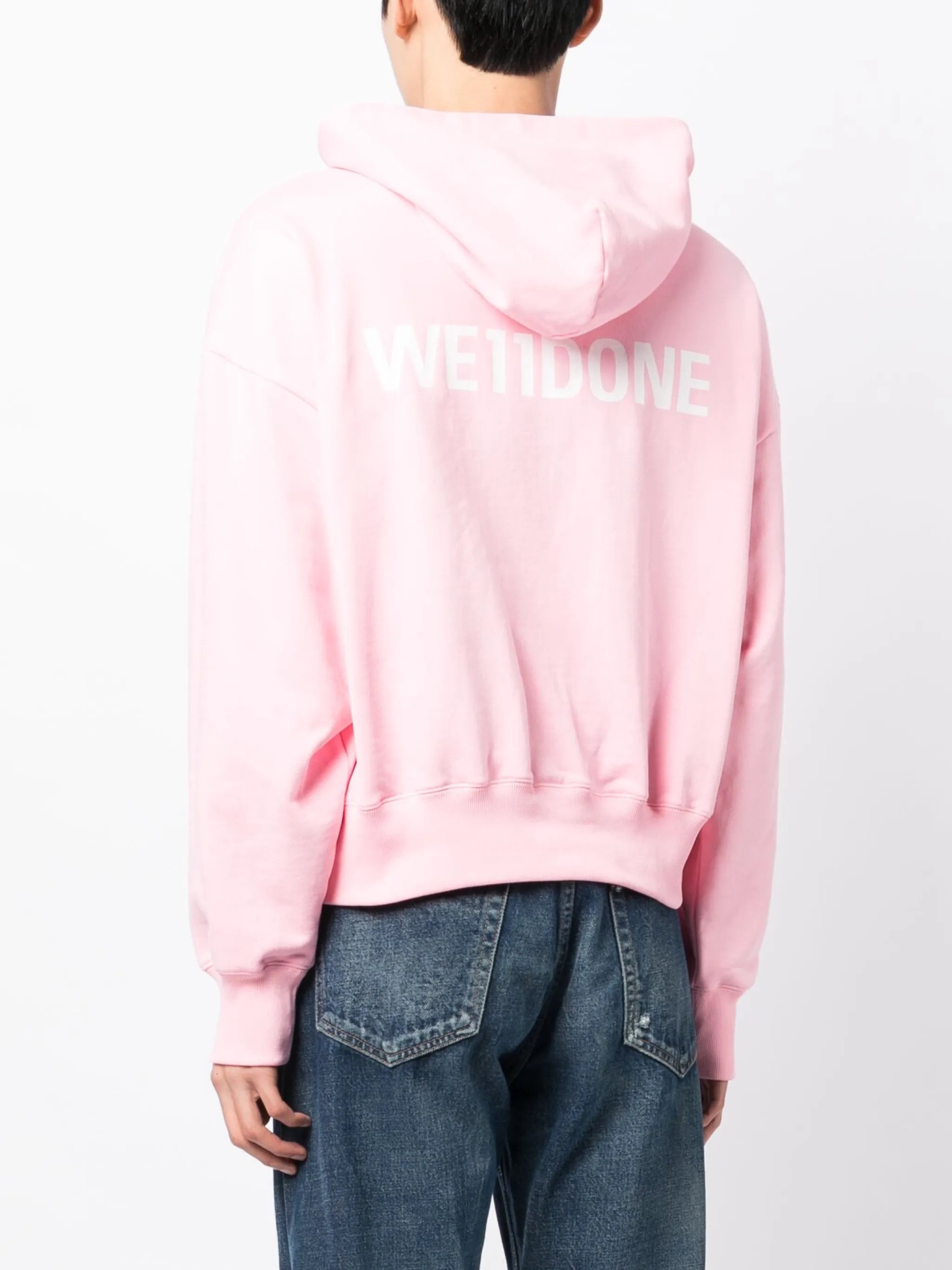 teddy bear-print cotton hoodie