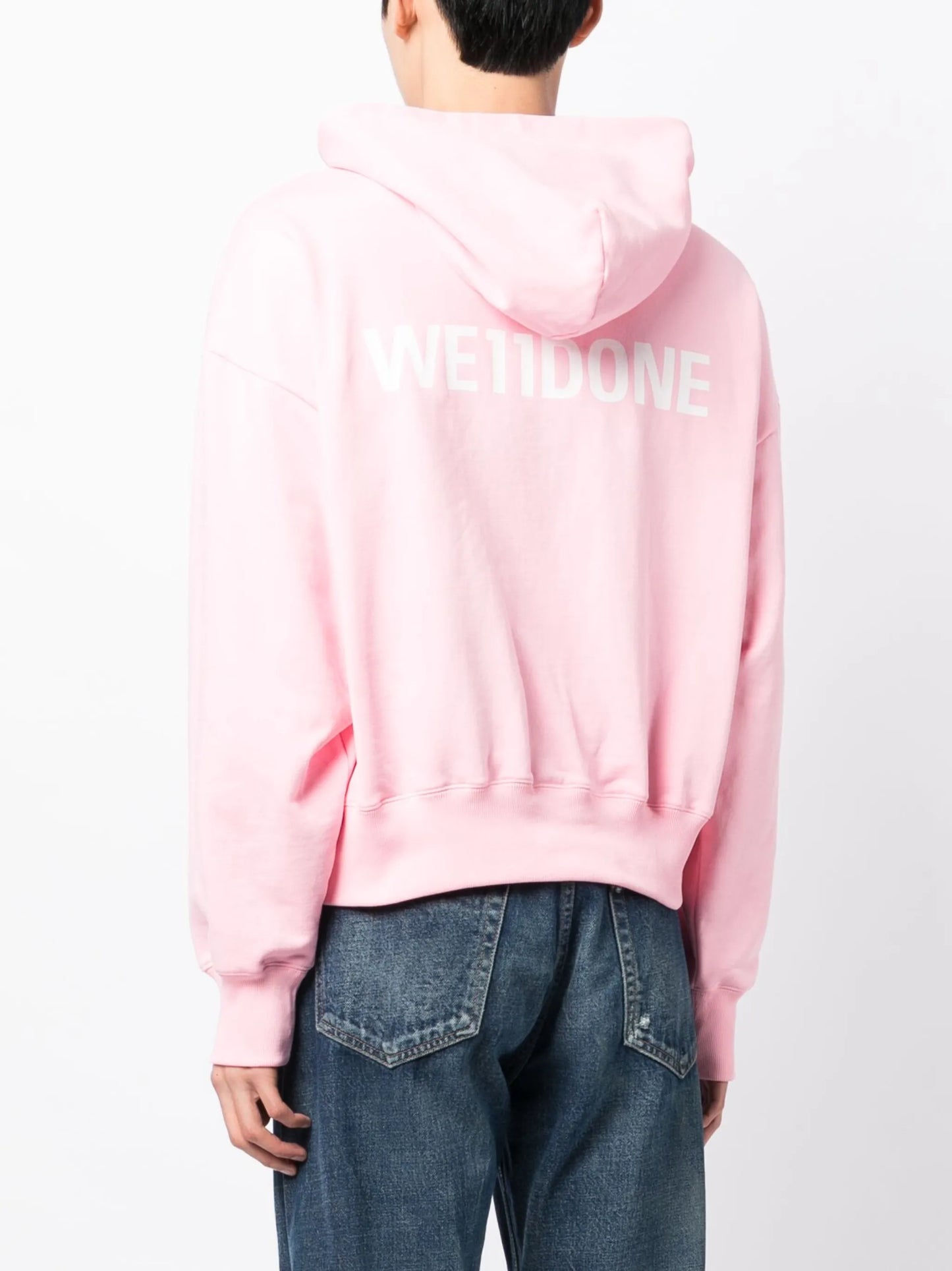 teddy bear-print cotton hoodie