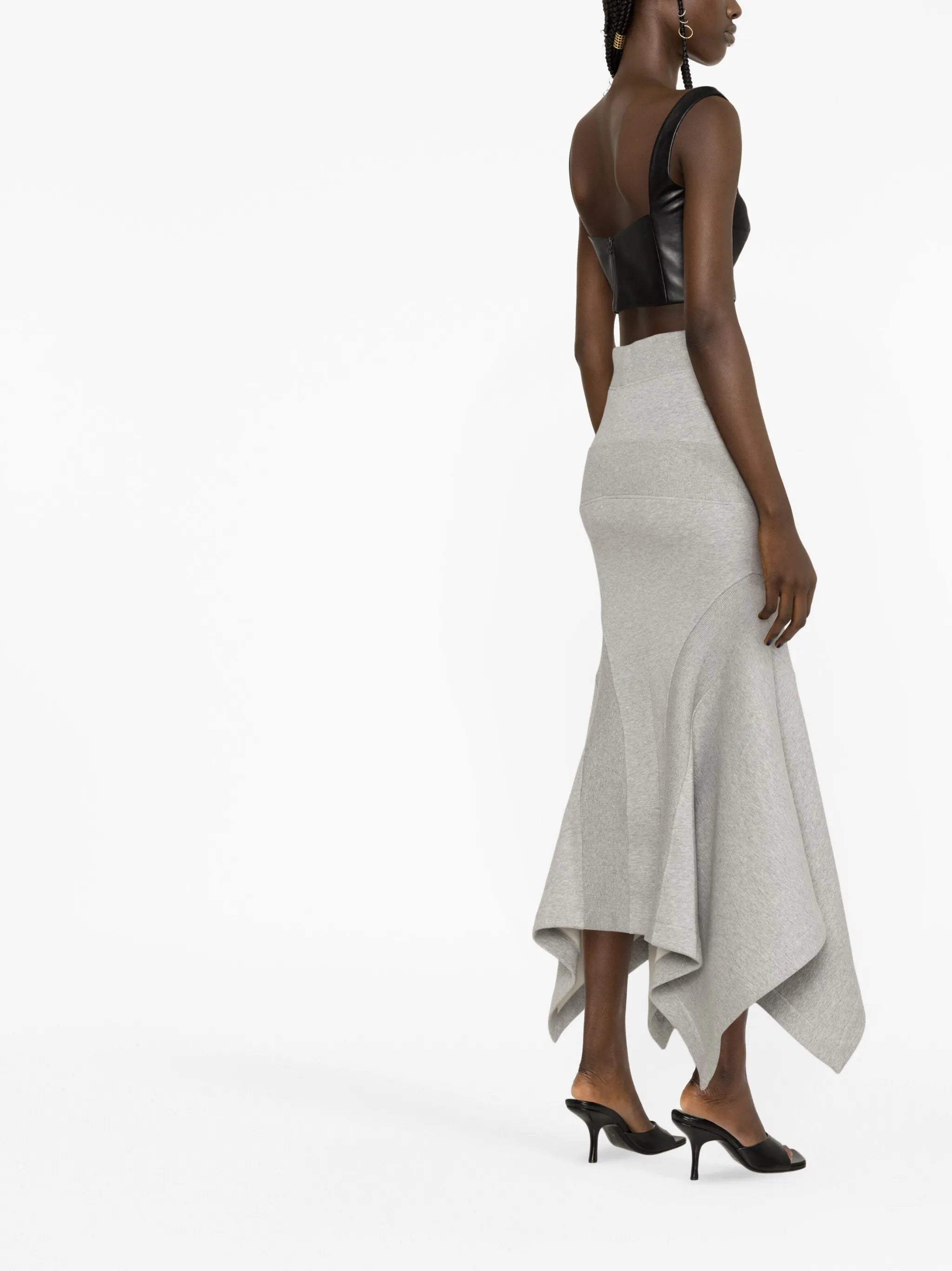 asymmetric cotton skirt