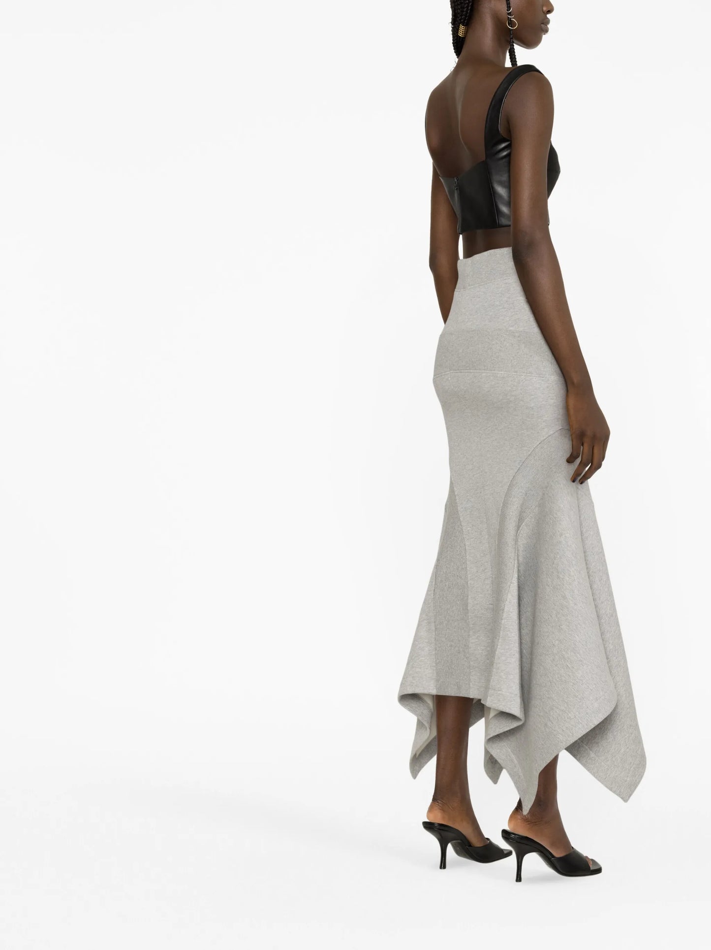 asymmetric cotton skirt