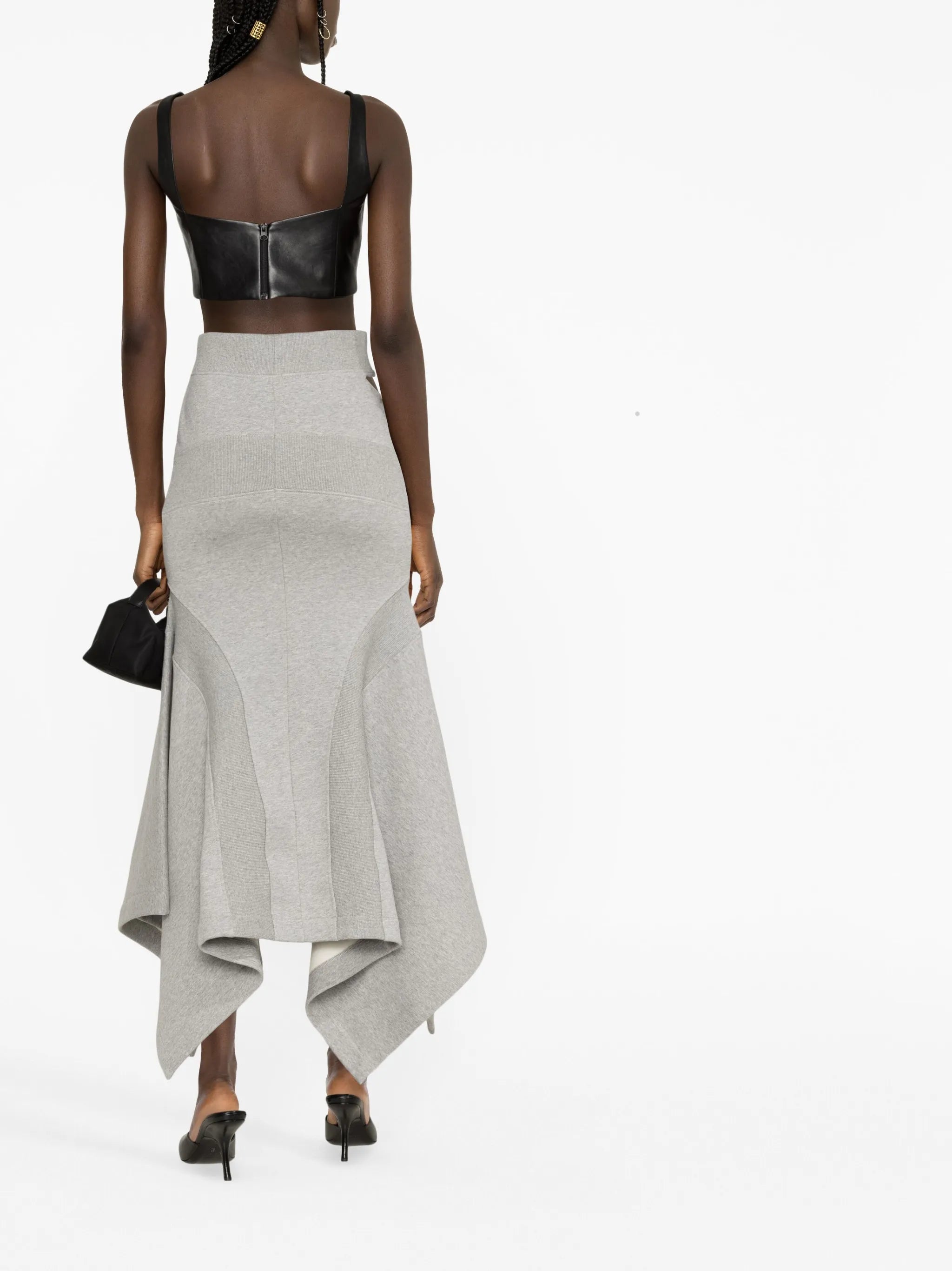 asymmetric cotton skirt