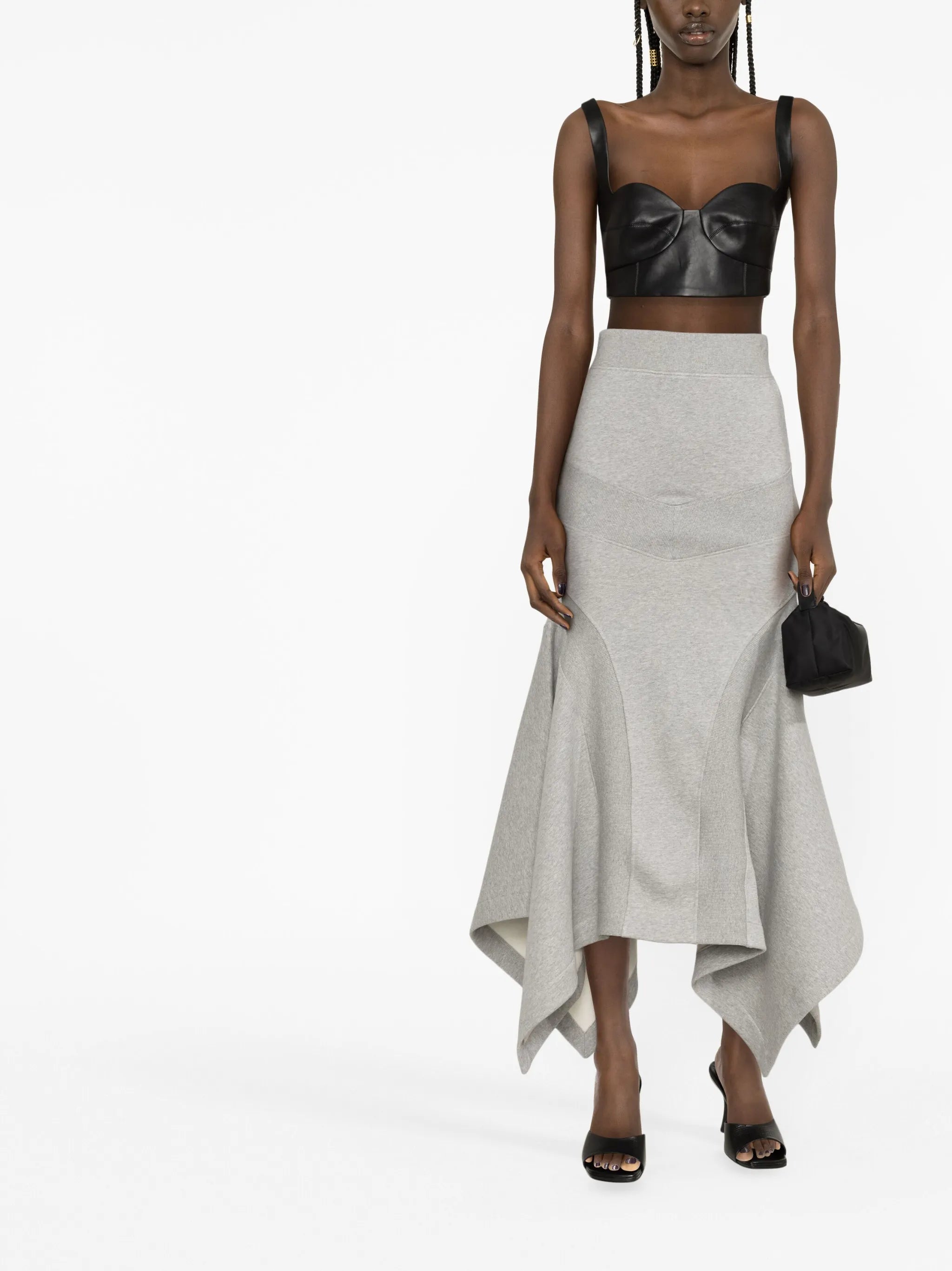 asymmetric cotton skirt