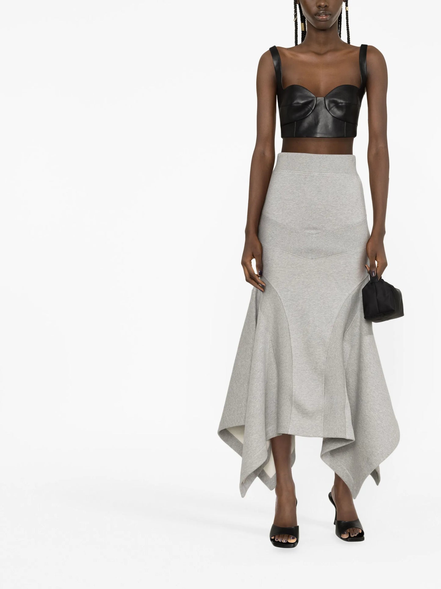 asymmetric cotton skirt