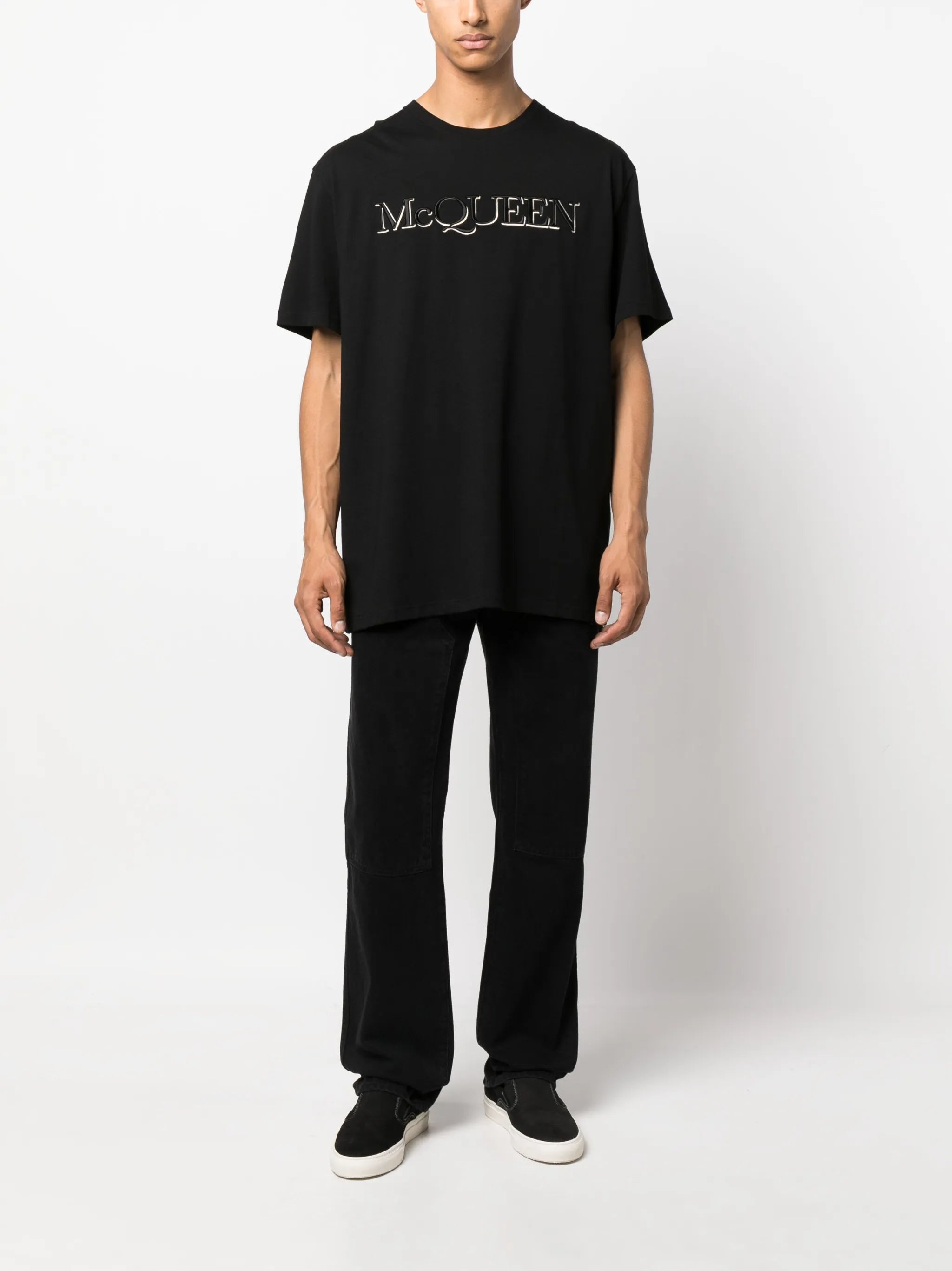logo-embroidered T-shirt