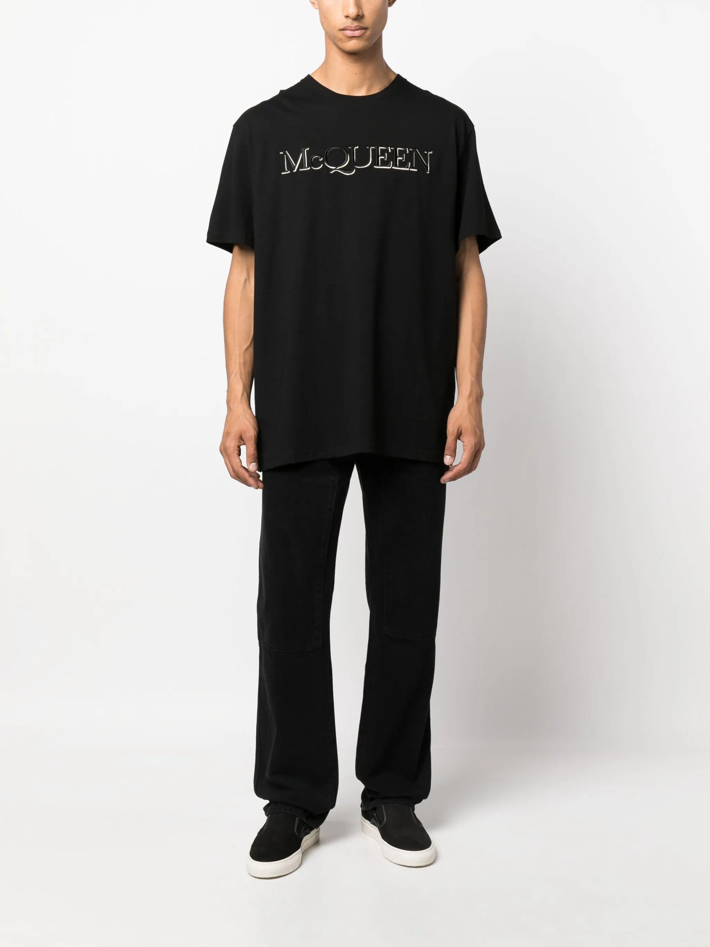 logo-embroidered T-shirt