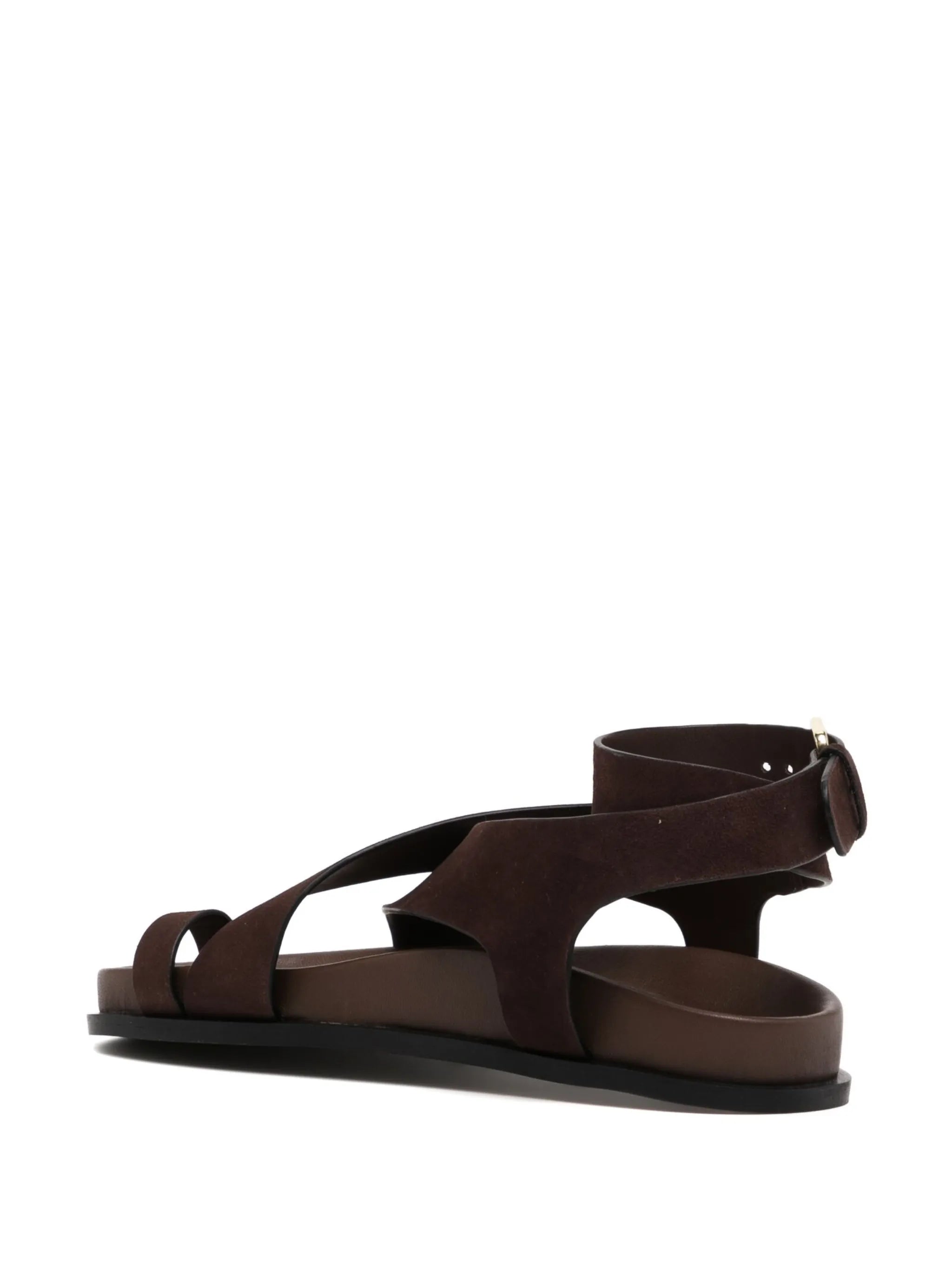 crossover-strap leather sandals