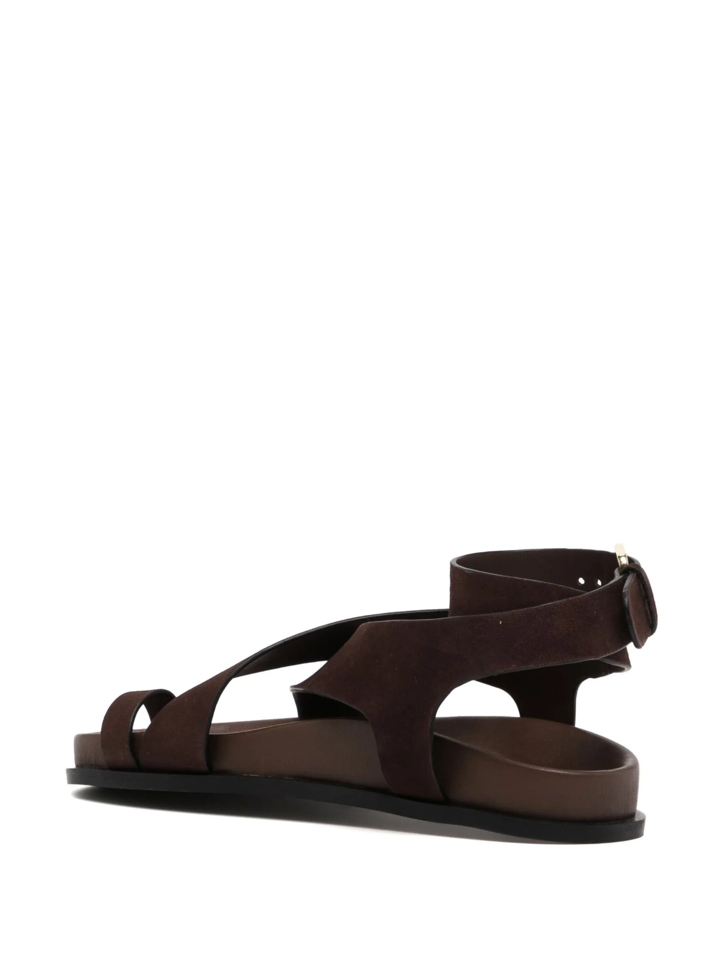 crossover-strap leather sandals