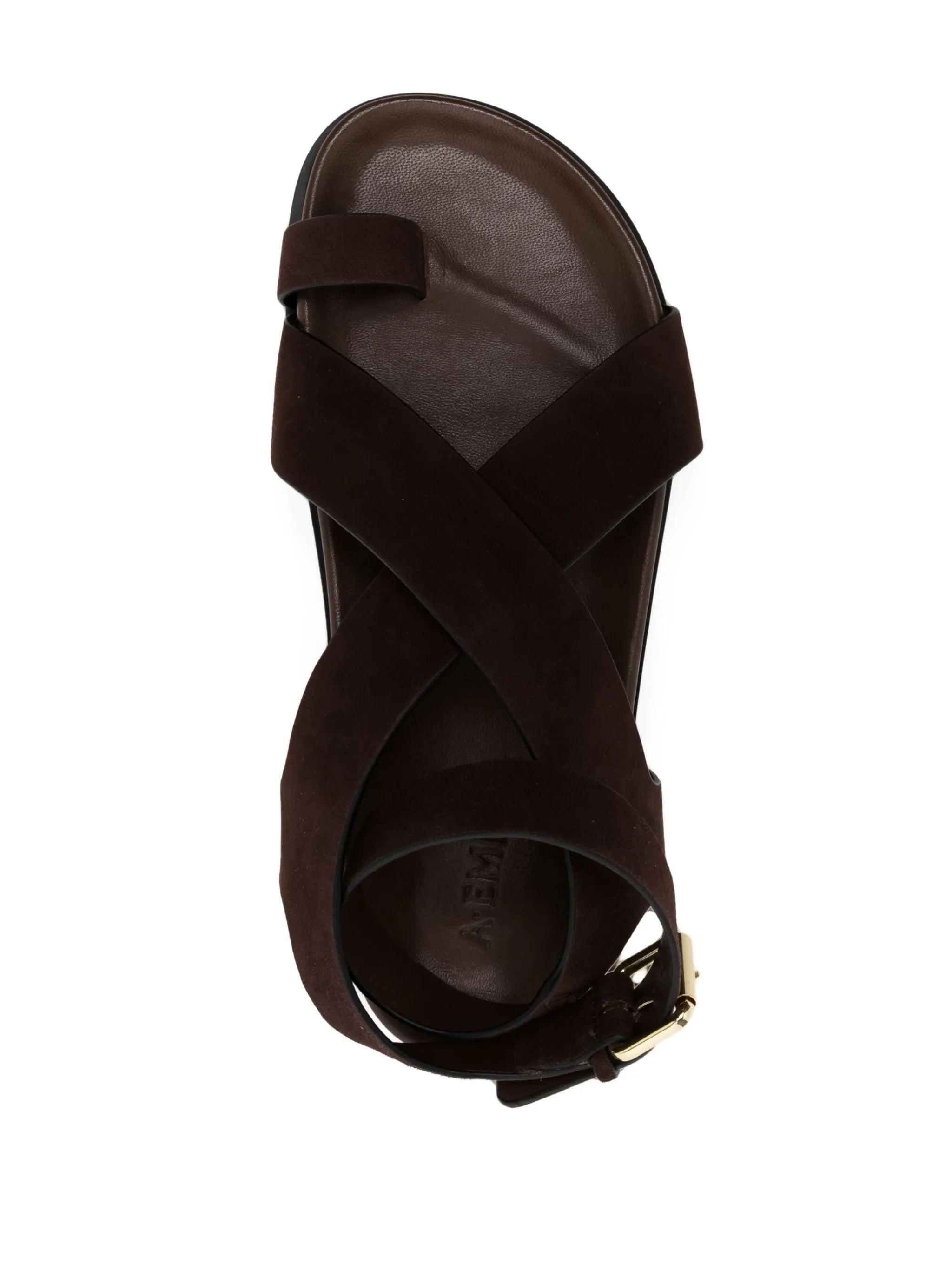 crossover-strap leather sandals