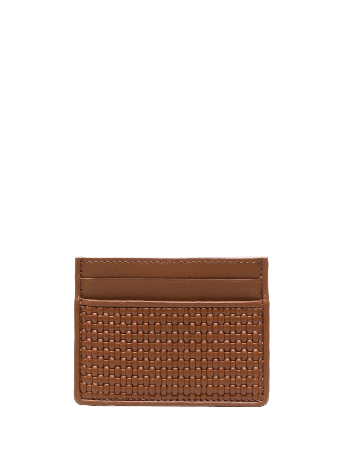 woven leather cardholder