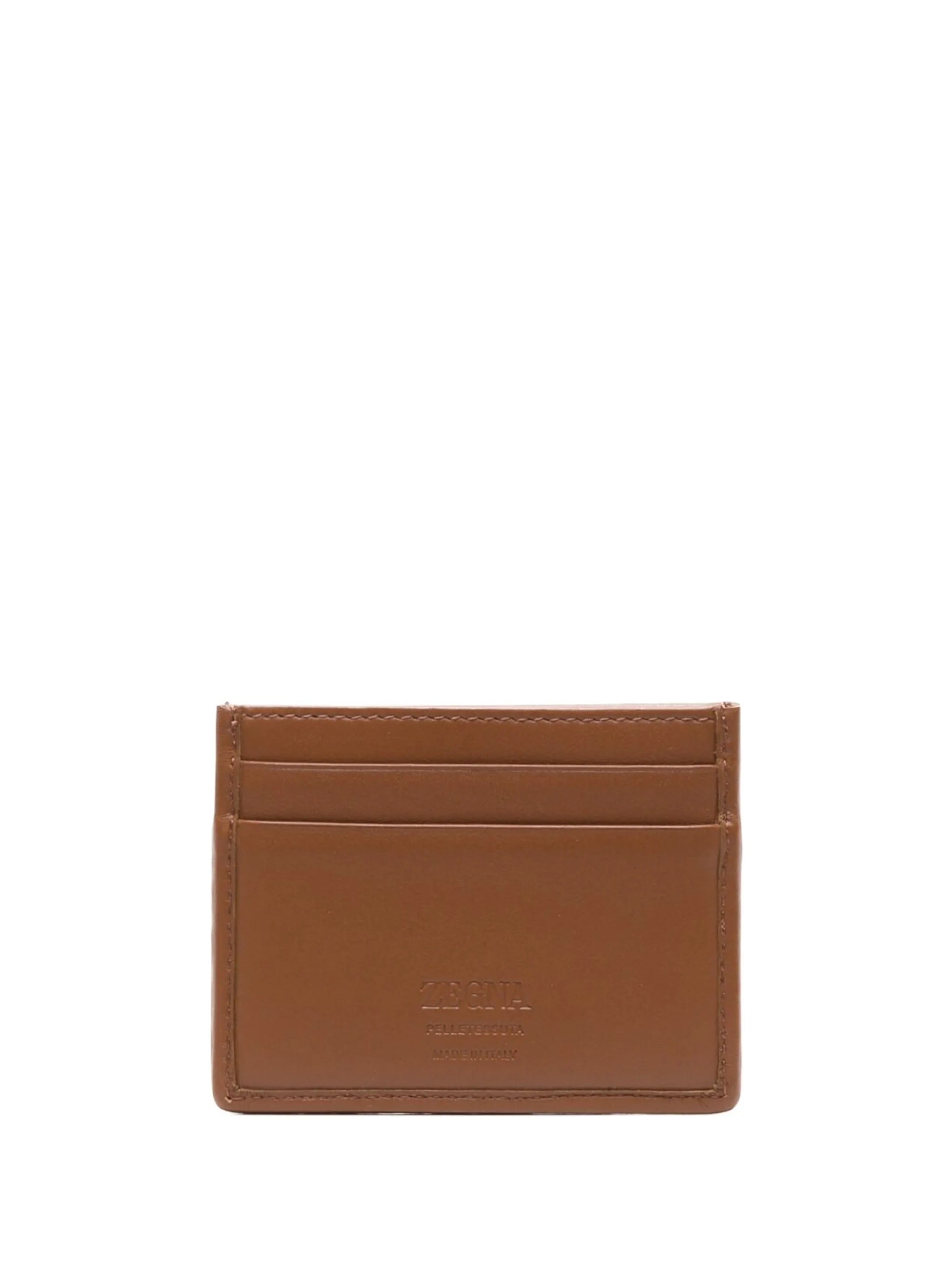 woven leather cardholder