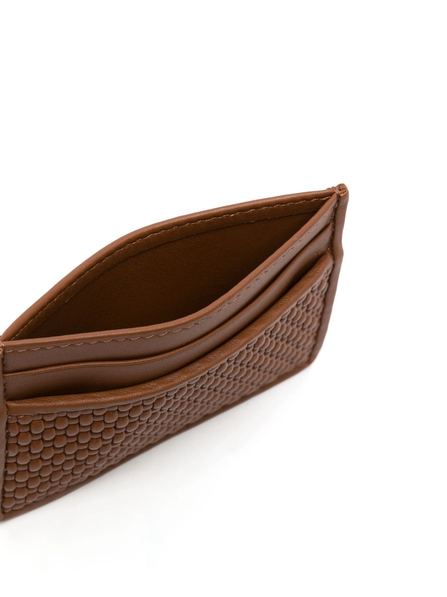 woven leather cardholder