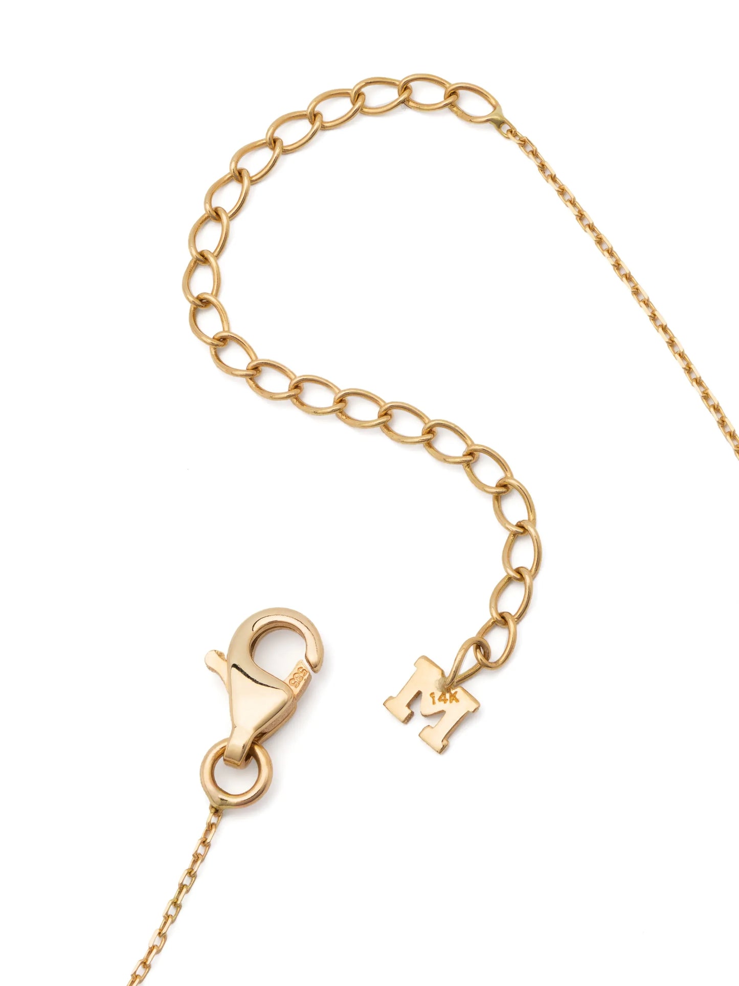 14kt yellow gold Dot malachite and diamond necklace