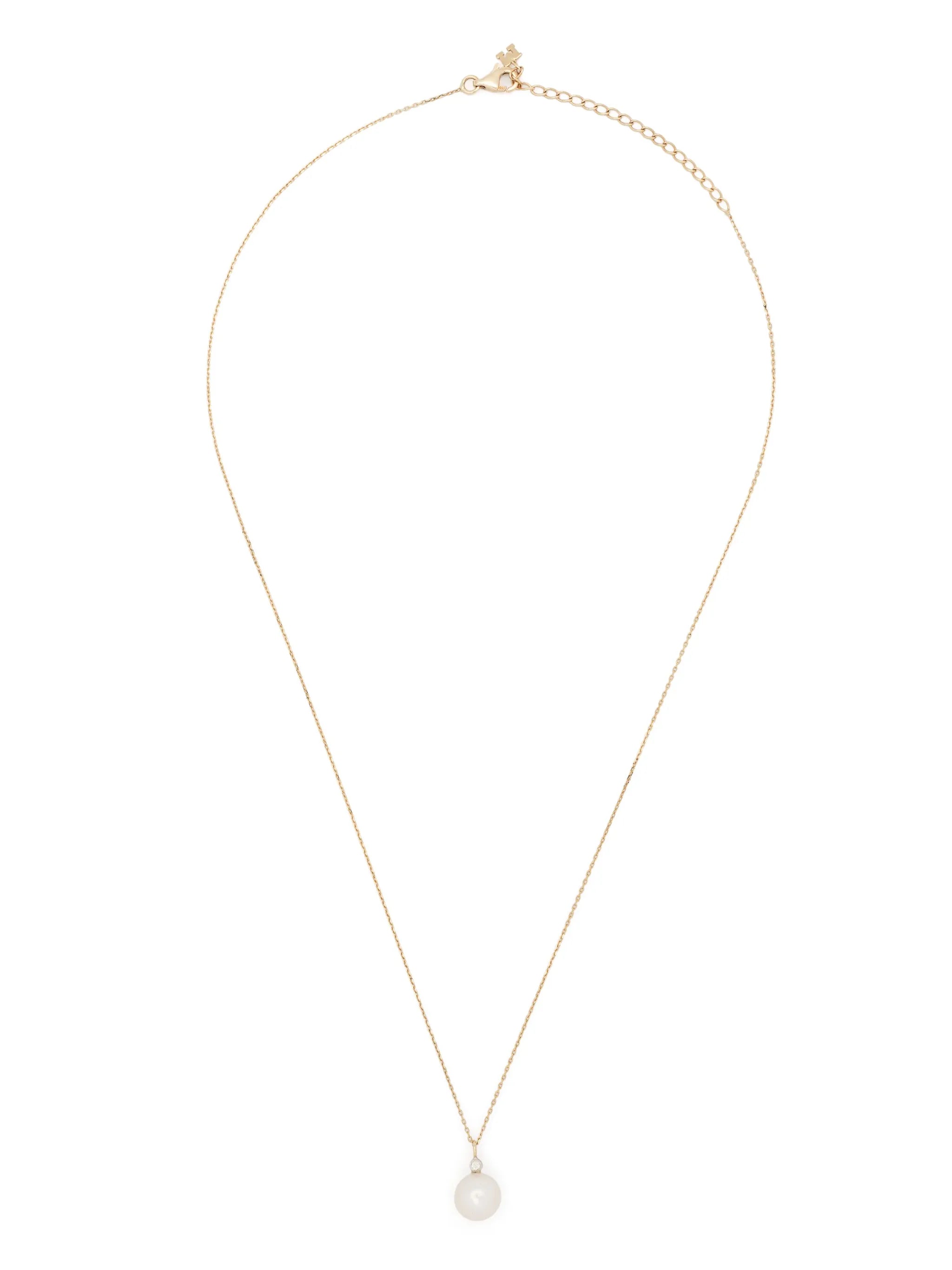 14kt yellow gold Dot pearl and diamond necklace