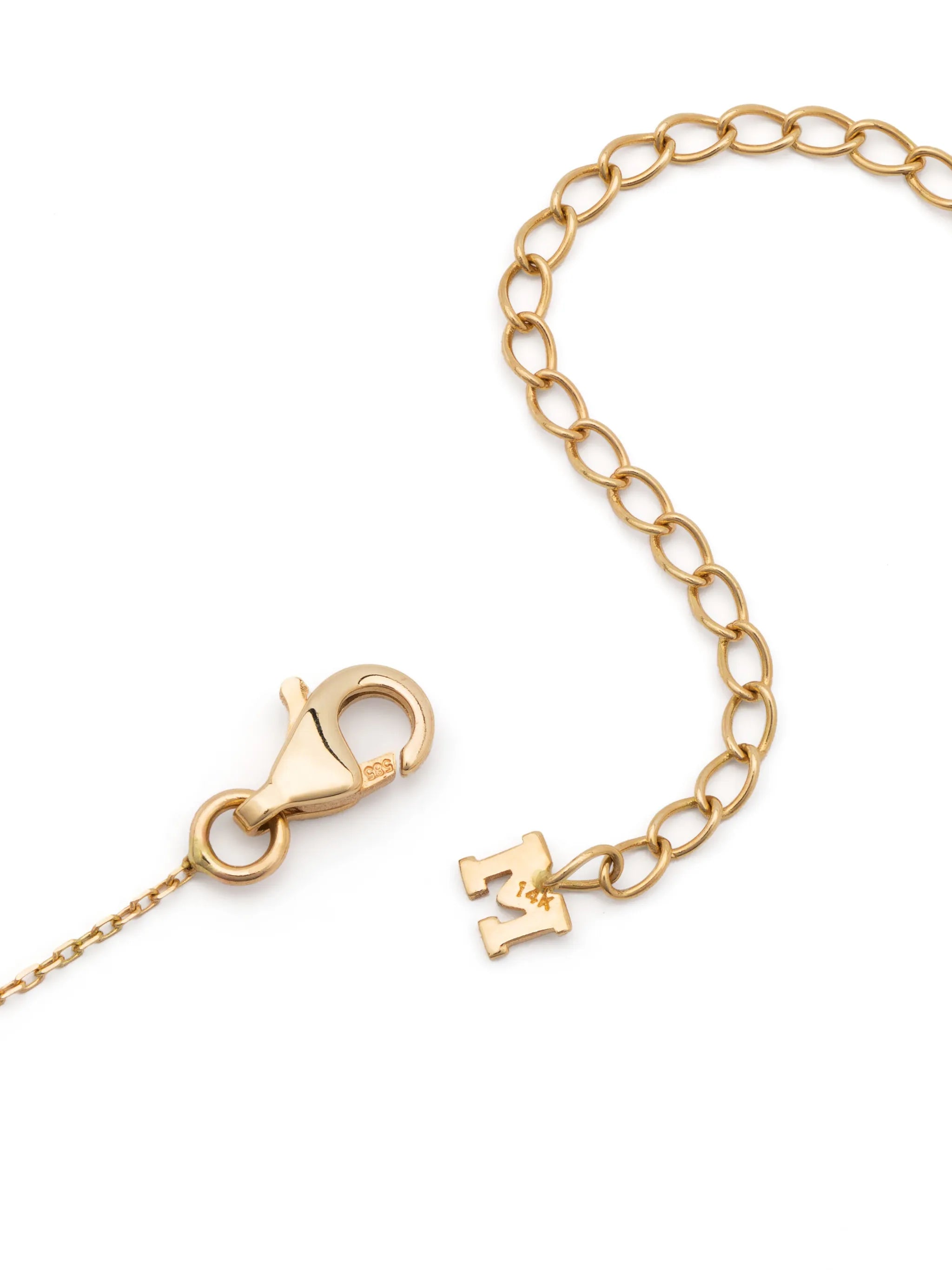 14kt yellow gold Dot pearl and diamond necklace