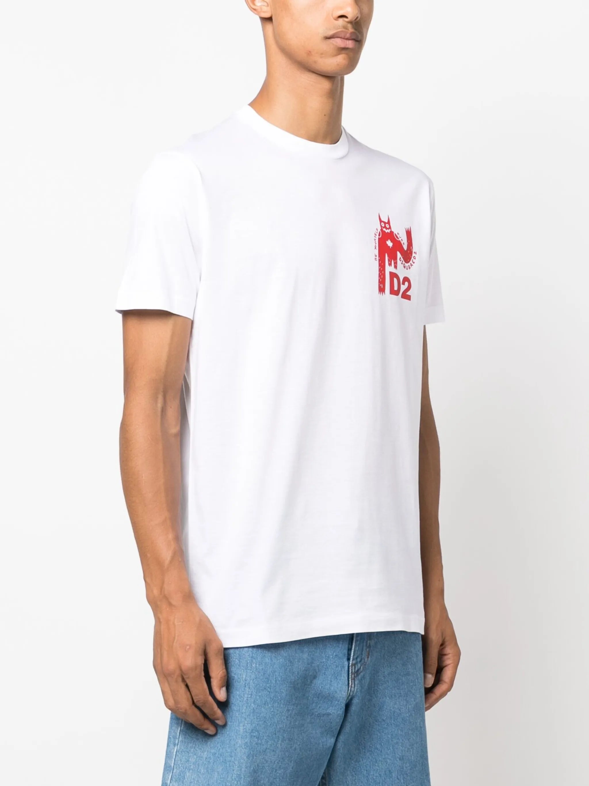slogan-print cotton T-shirt